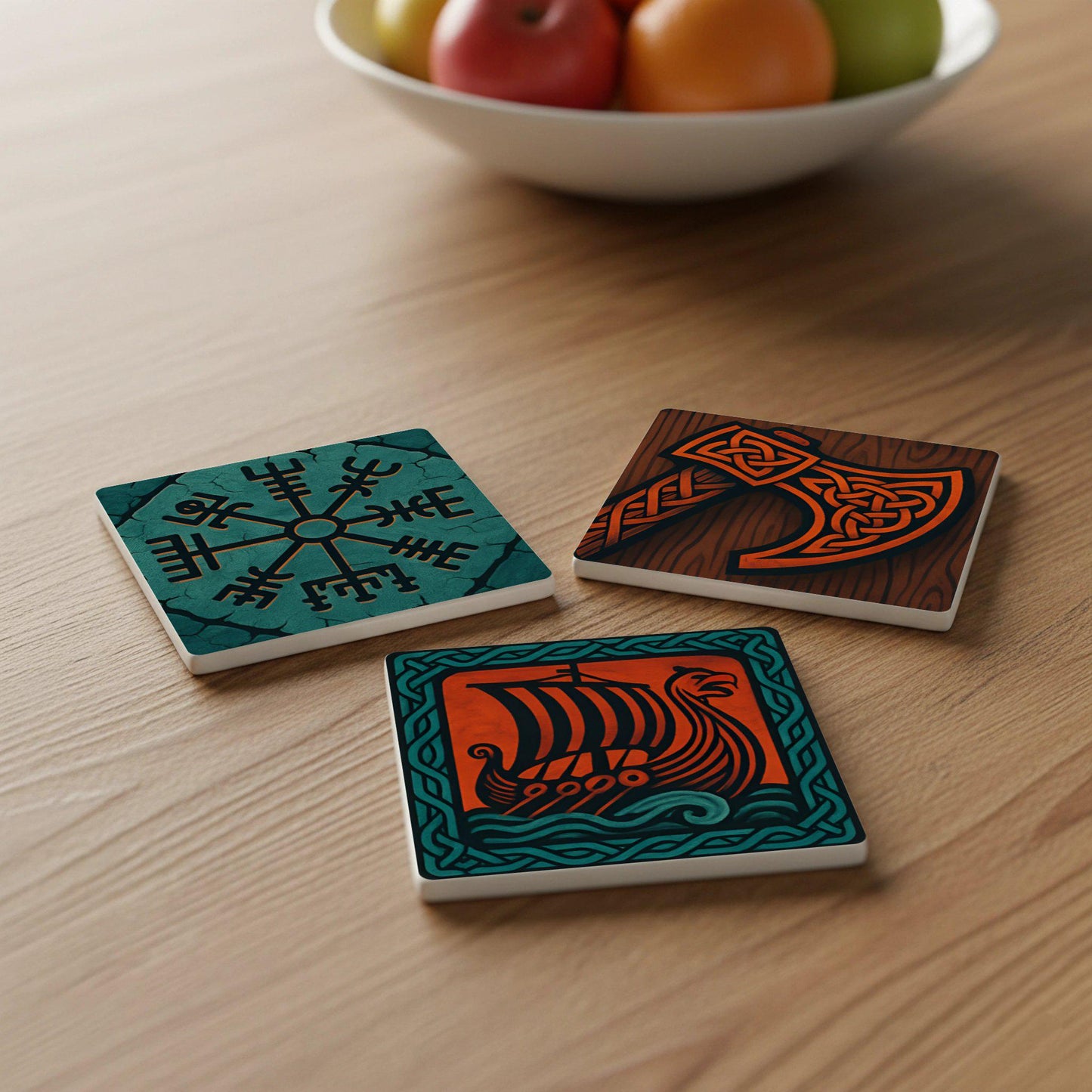 Ceramic Coasters Mitología Nordic — Design-Lover's Table Set