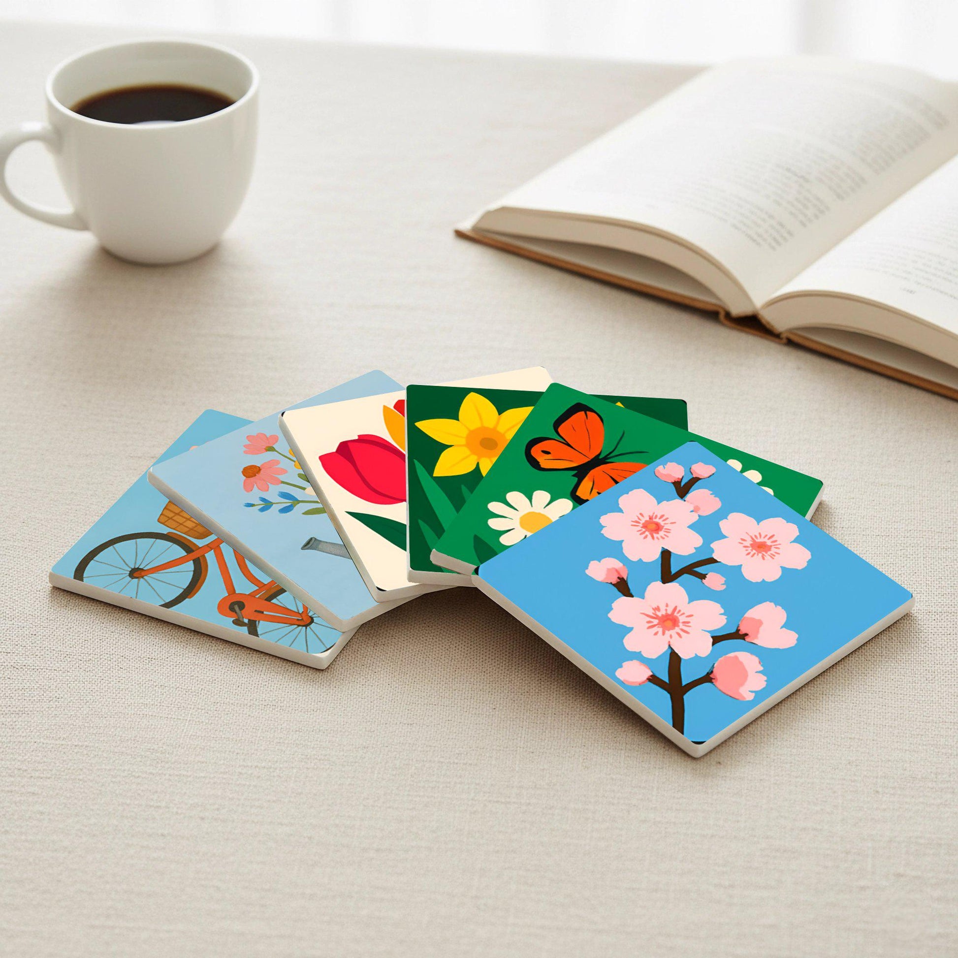 Sottobicchieri Diseño Floreale — Collezione Grandi Pittori