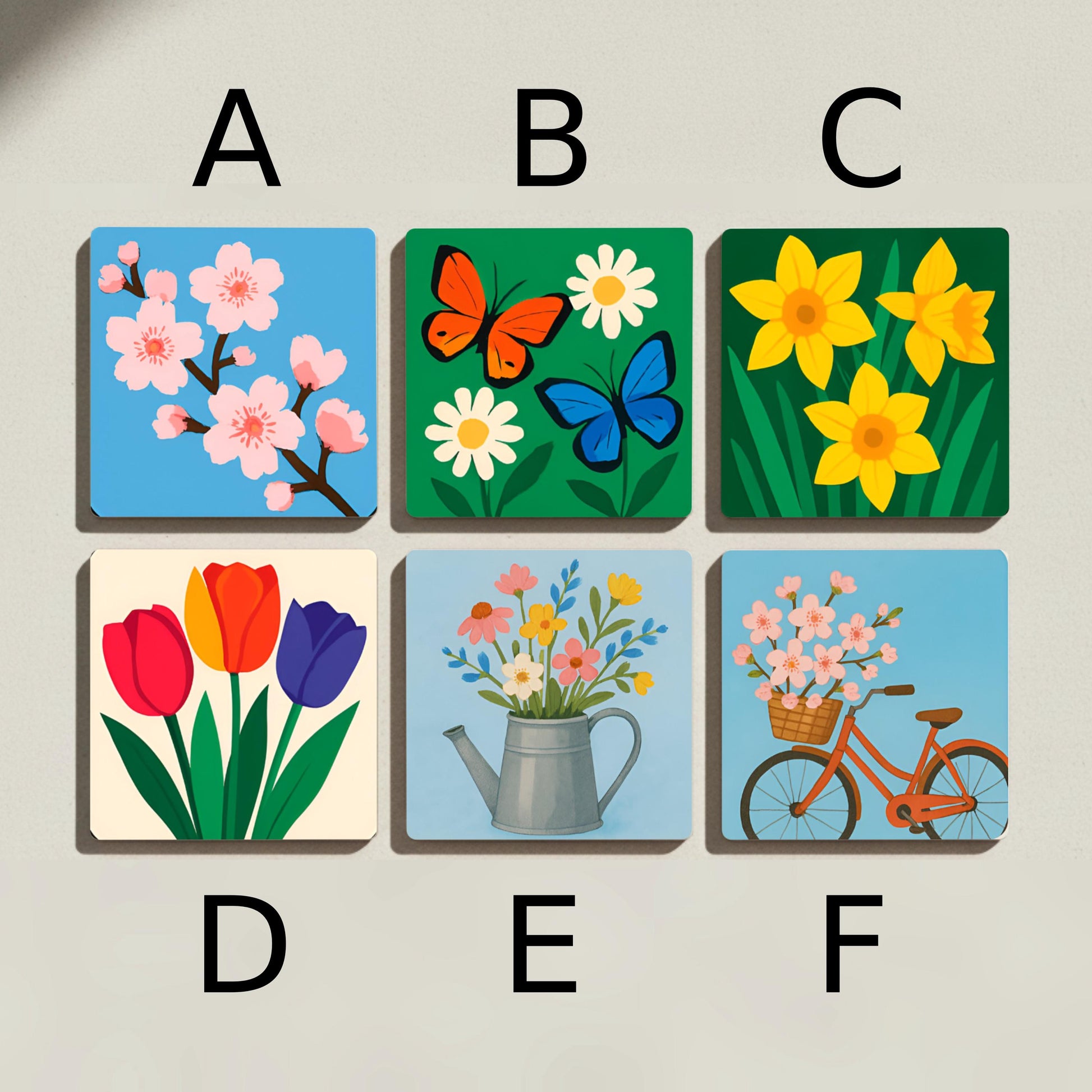 Sottobicchieri Diseño Floreale — Collezione Grandi Pittori