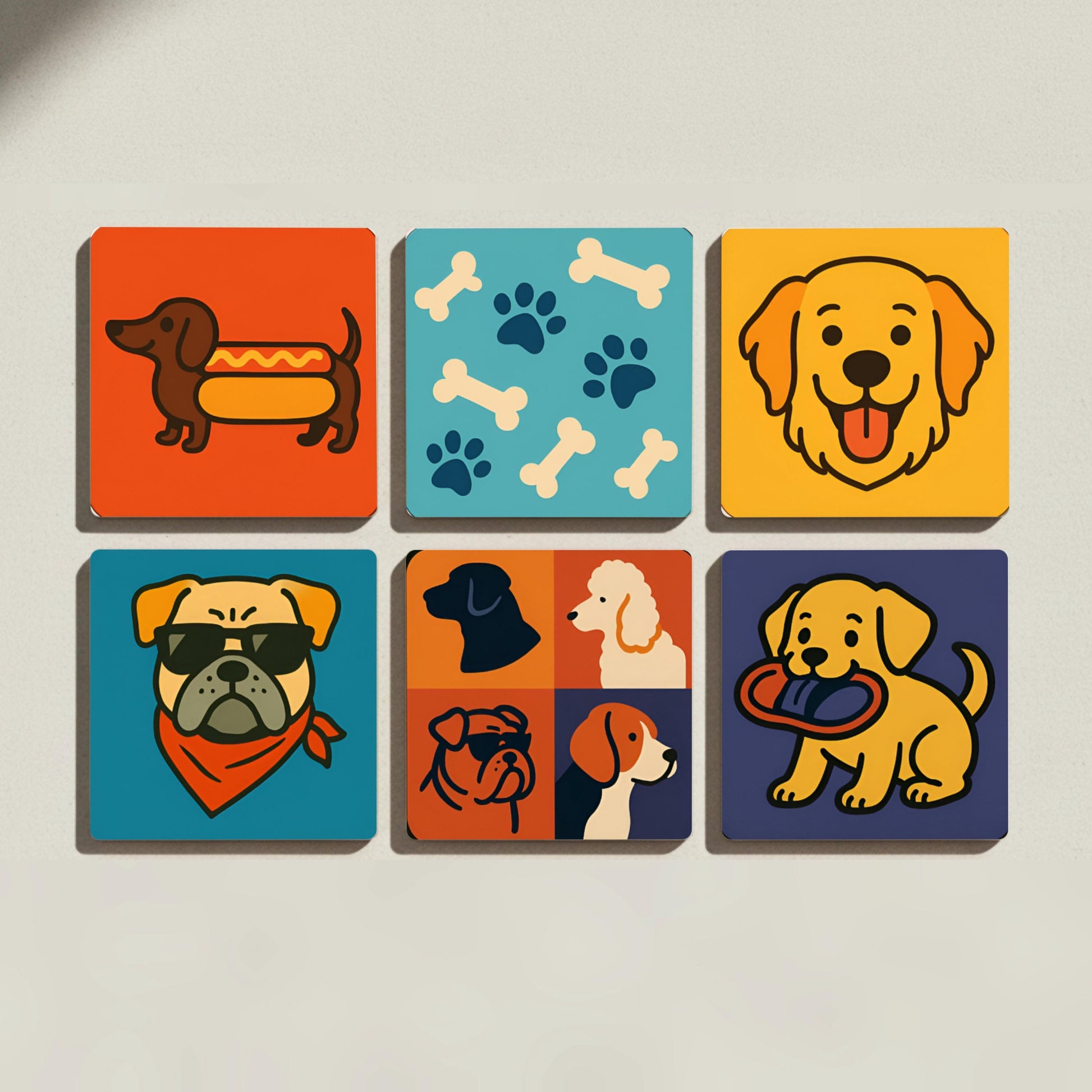 Diseño de Chien · Dessous de Verre avec Liège — Art de Musée en Dessous de Verre