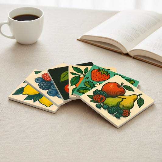 Posavasos Frutas botánicas / Decoración de cocina vintage