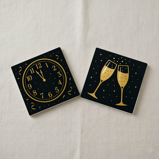 Posavasos Para Nochevieja / Decoración para brindis con champán