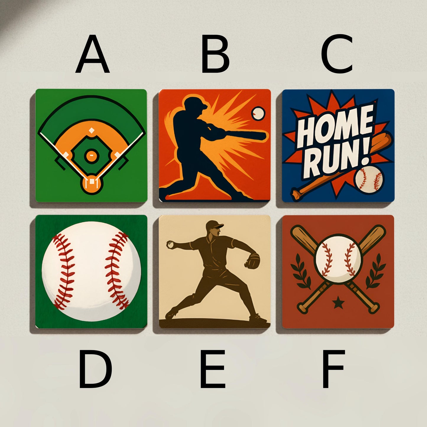 Dessous de Verre Béisbol retro / Decoración deportiva — Géométrique et Déco