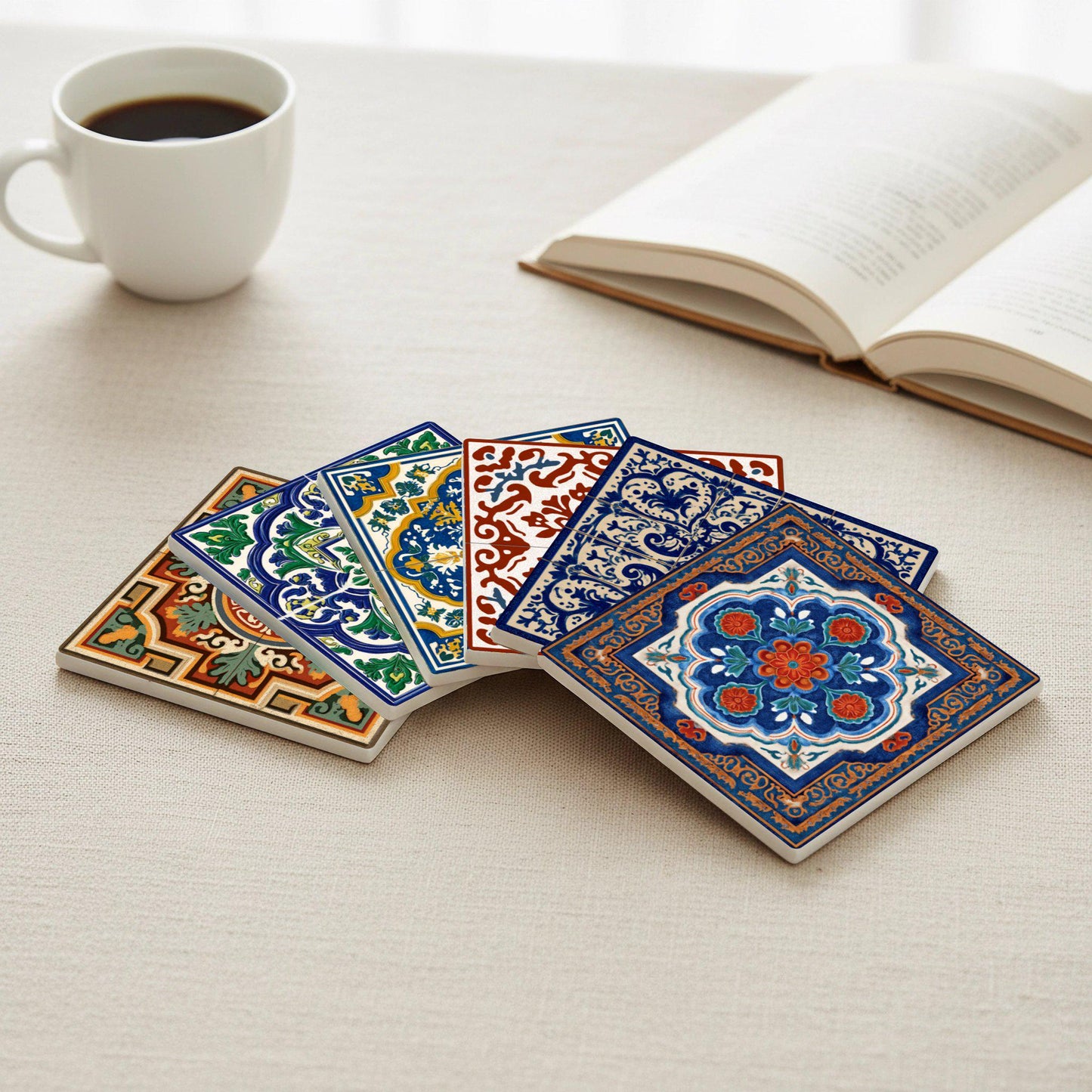 Española — Ceramic Coaster Set · Design-Lover's Table Set