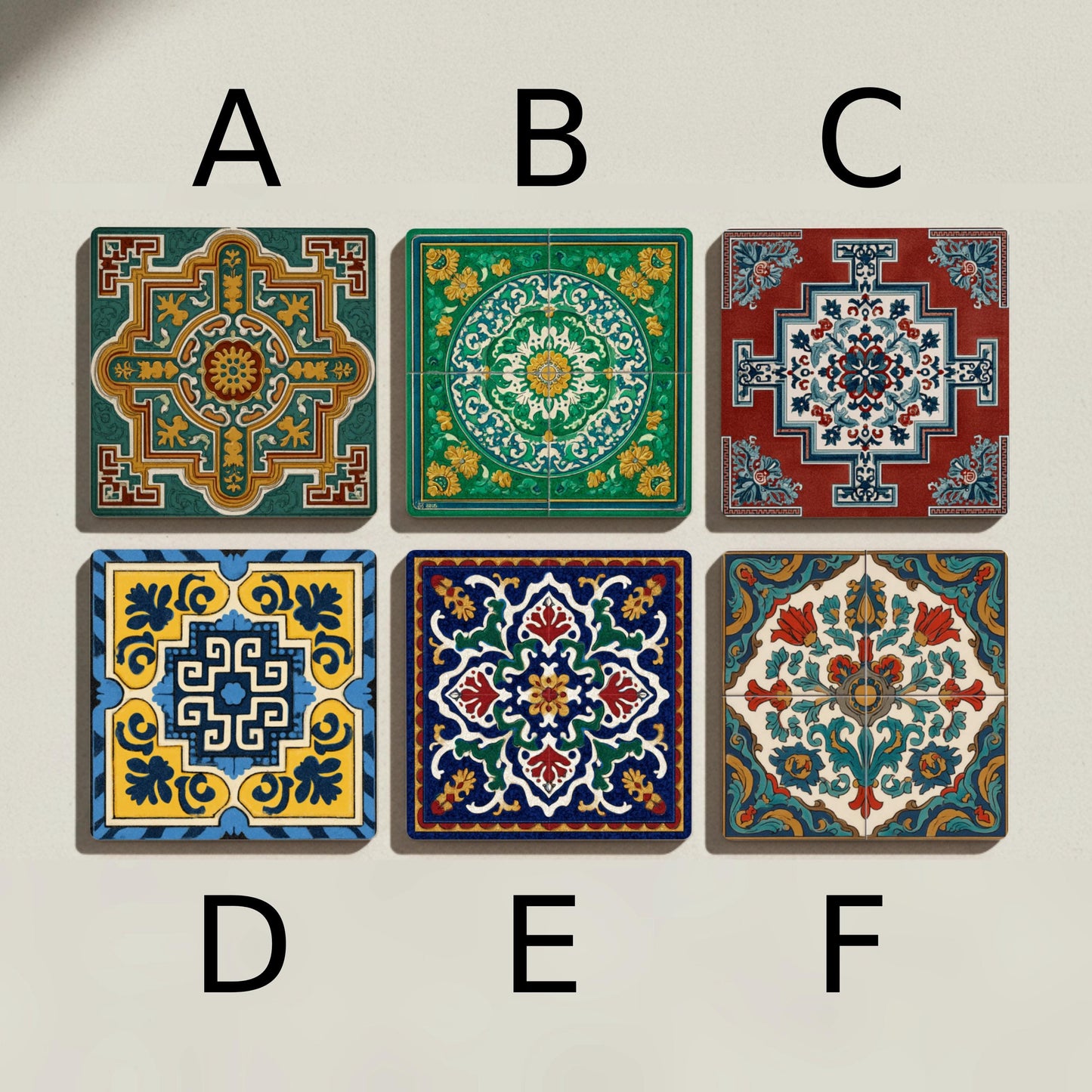 Dessous de Verre Azulejos rumanos — Set de Table pour Amateurs de Design