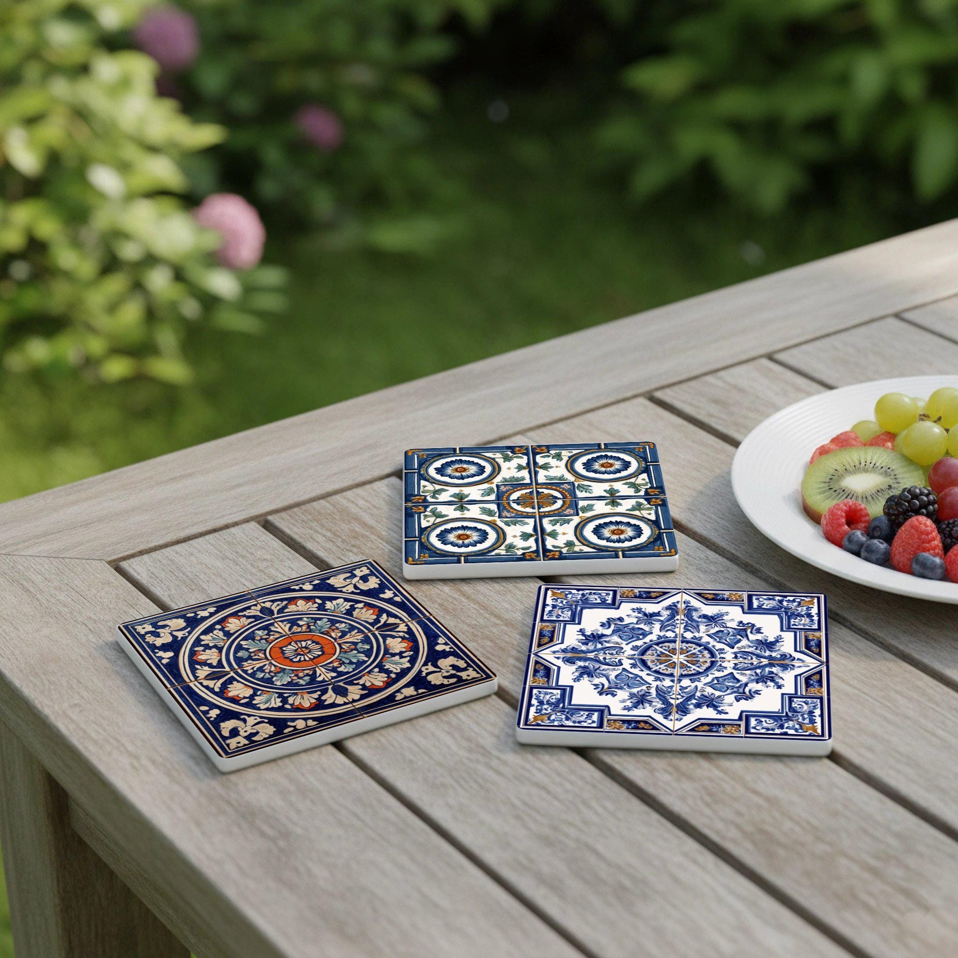 Ceramic Coasters Azulejos Azulejo — Coastal Living Gift