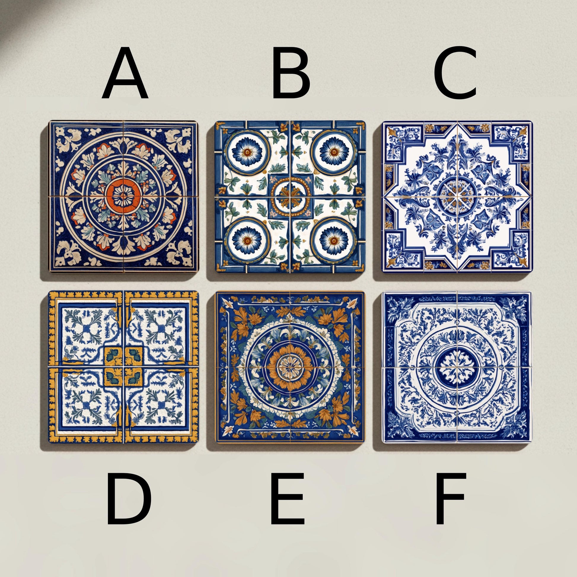 Ceramic Coasters Azulejos Azulejo — Coastal Living Gift