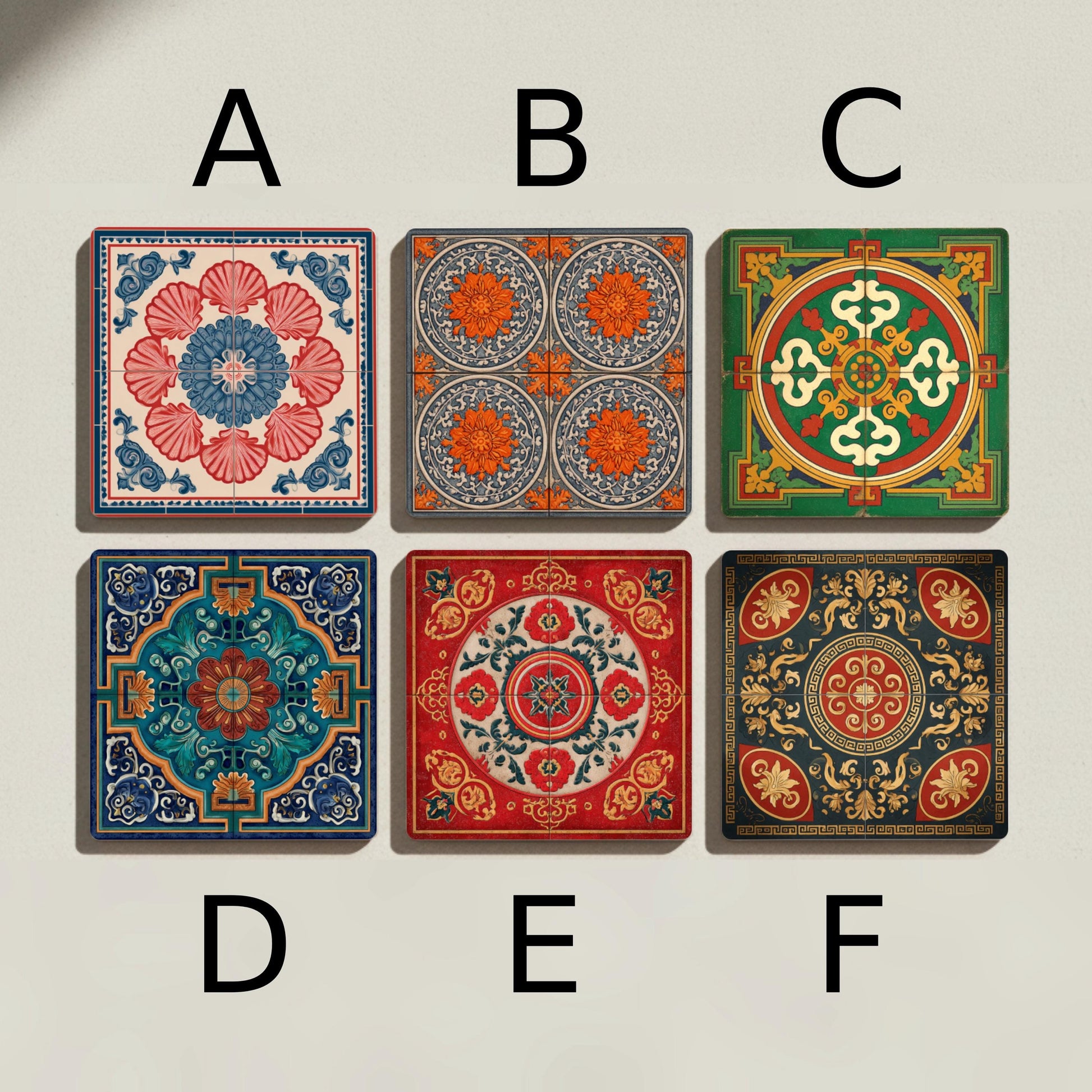 Coast atlántica — Ceramic Coaster Set · Seaside Table Décor