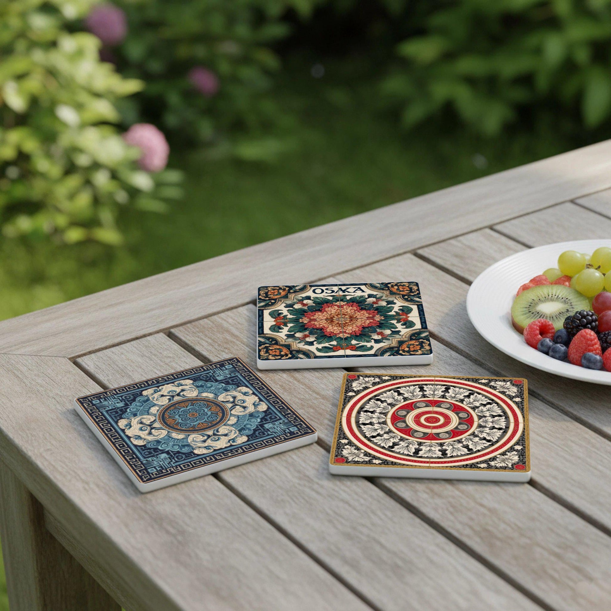 Osaka — Set di Sottobicchieri in Ceramica · Collezione Grandi Pittori