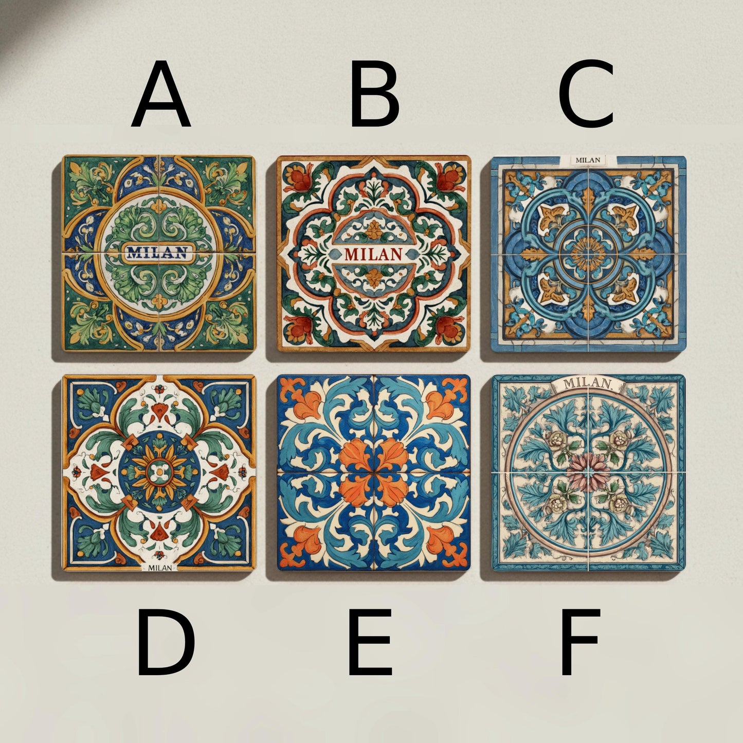 Posavasos Azulejos de Milán