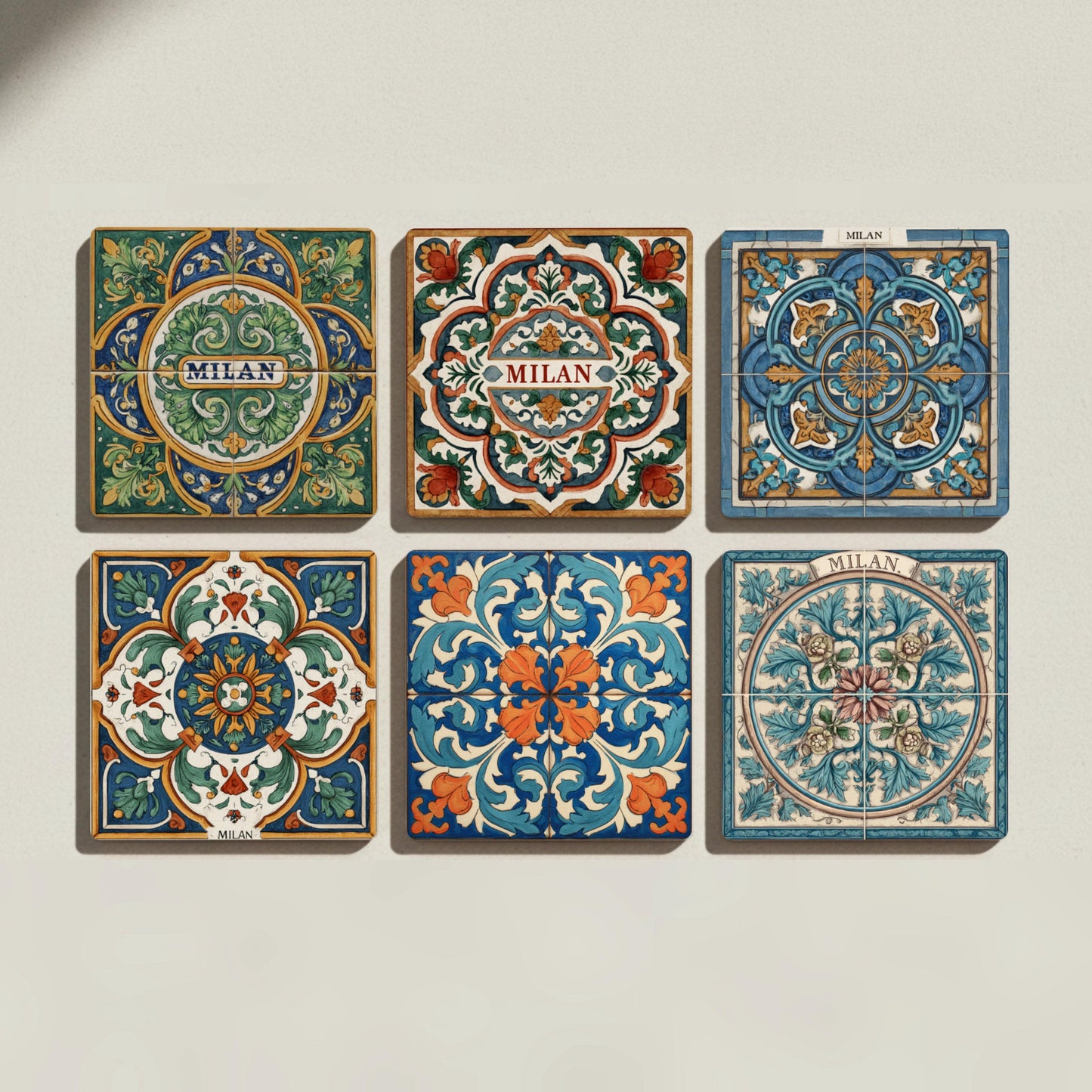 Posavasos Azulejos de Milán