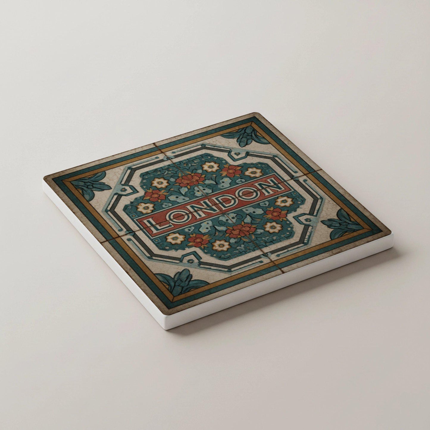Azulejos londinenses · Untersetzer mit Kork — Reise-Andenken Untersetzer