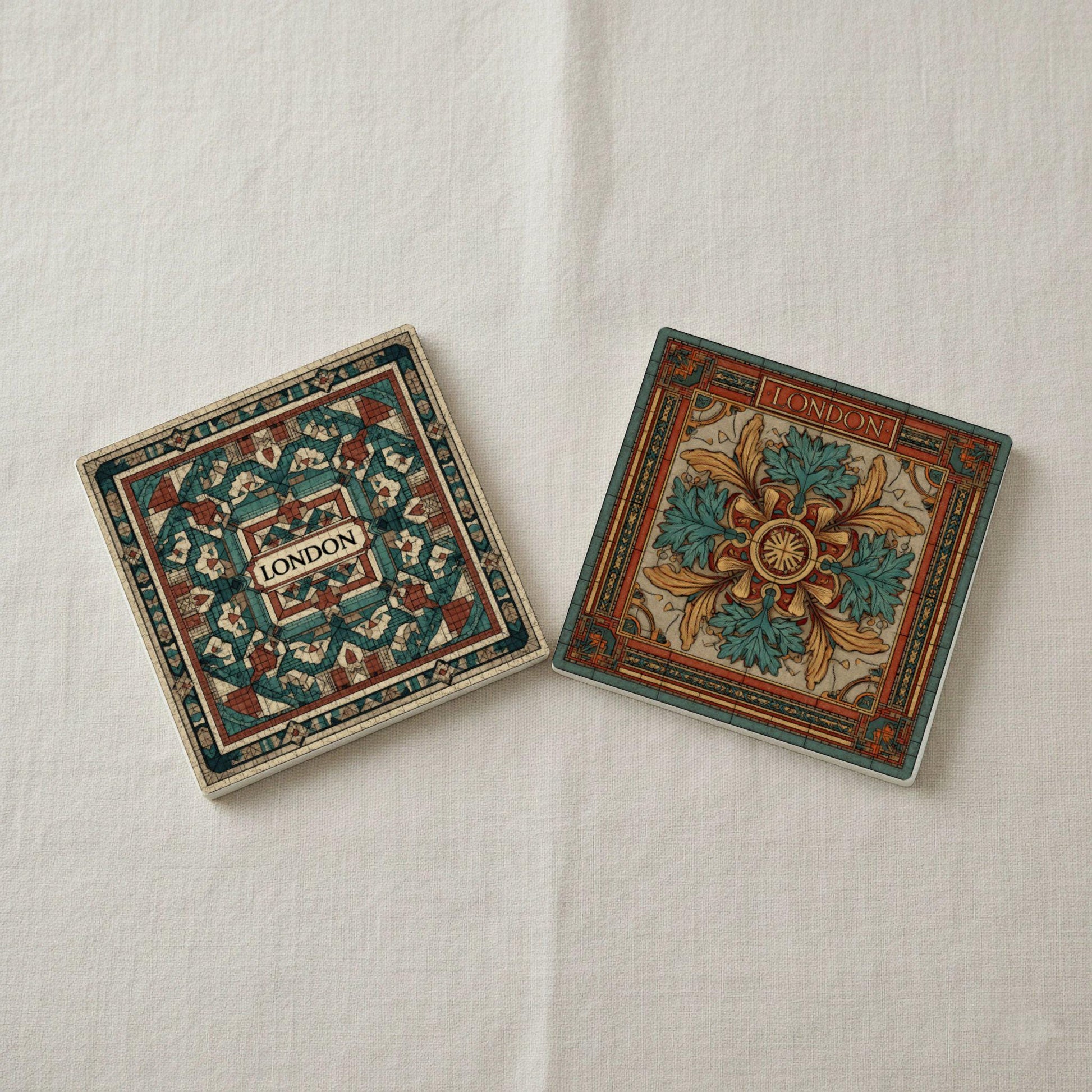 Azulejos londinenses · Untersetzer mit Kork — Reise-Andenken Untersetzer