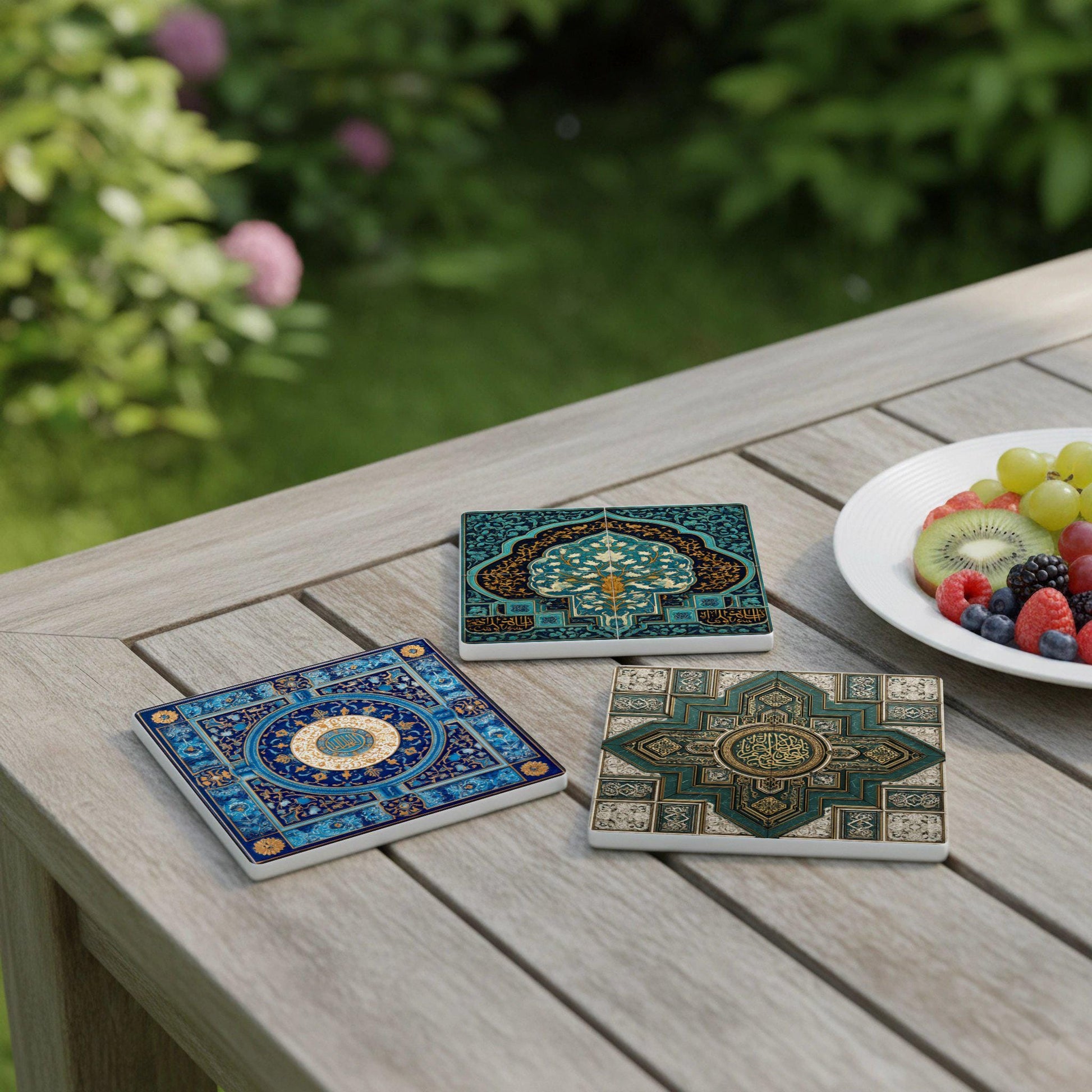 Keramik-Untersetzer Arabescos mit diseño Geometrisch — Tisch-Set für Designfans