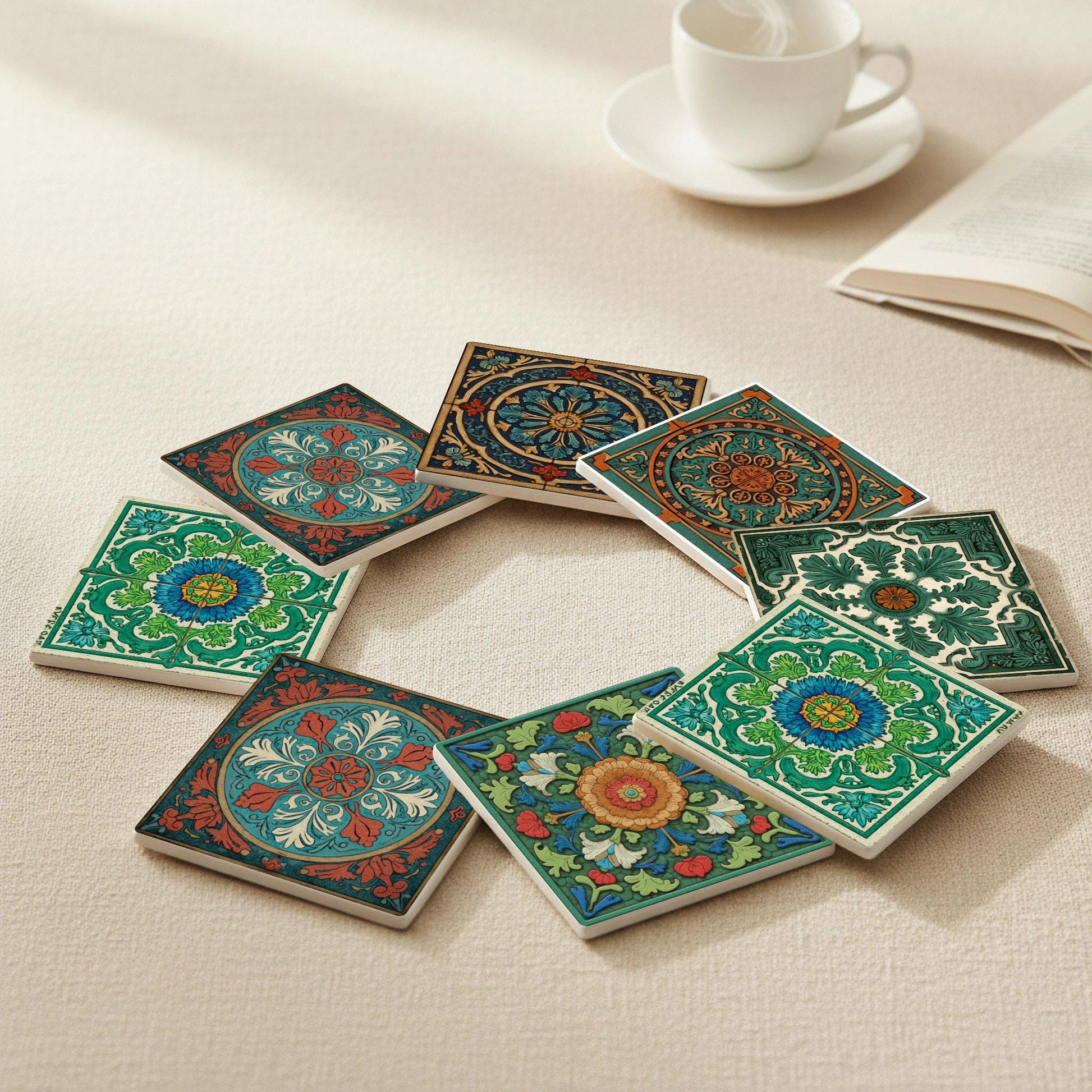 Sottobicchieri Rosetas vienesas Kachelofen — Set da Tavola per Amanti del Design