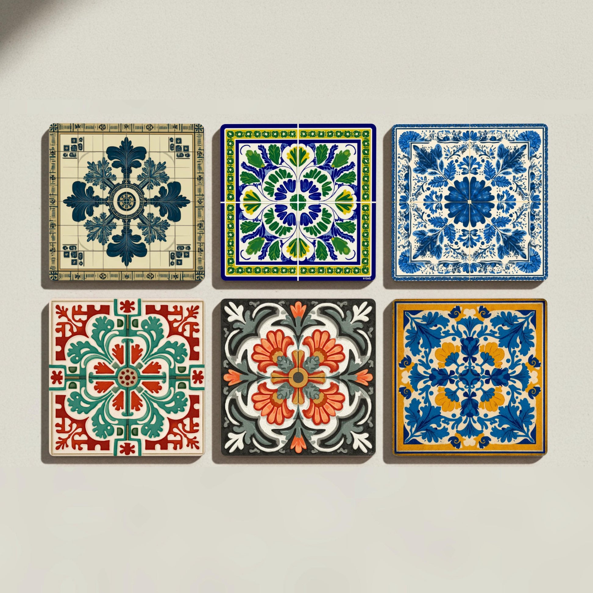Dessous de Verre Rosetones de Azulejo Baroque ibérico — Méditerranée et Côte