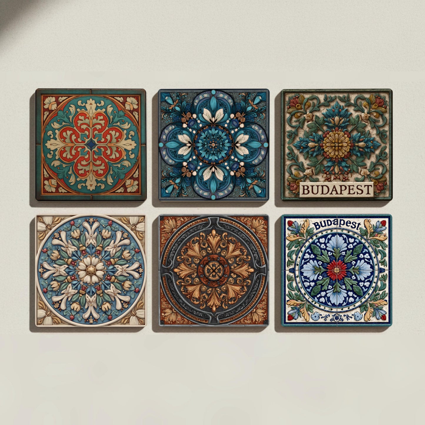 Posavasos Azulejos Art Nouveau de Budapest