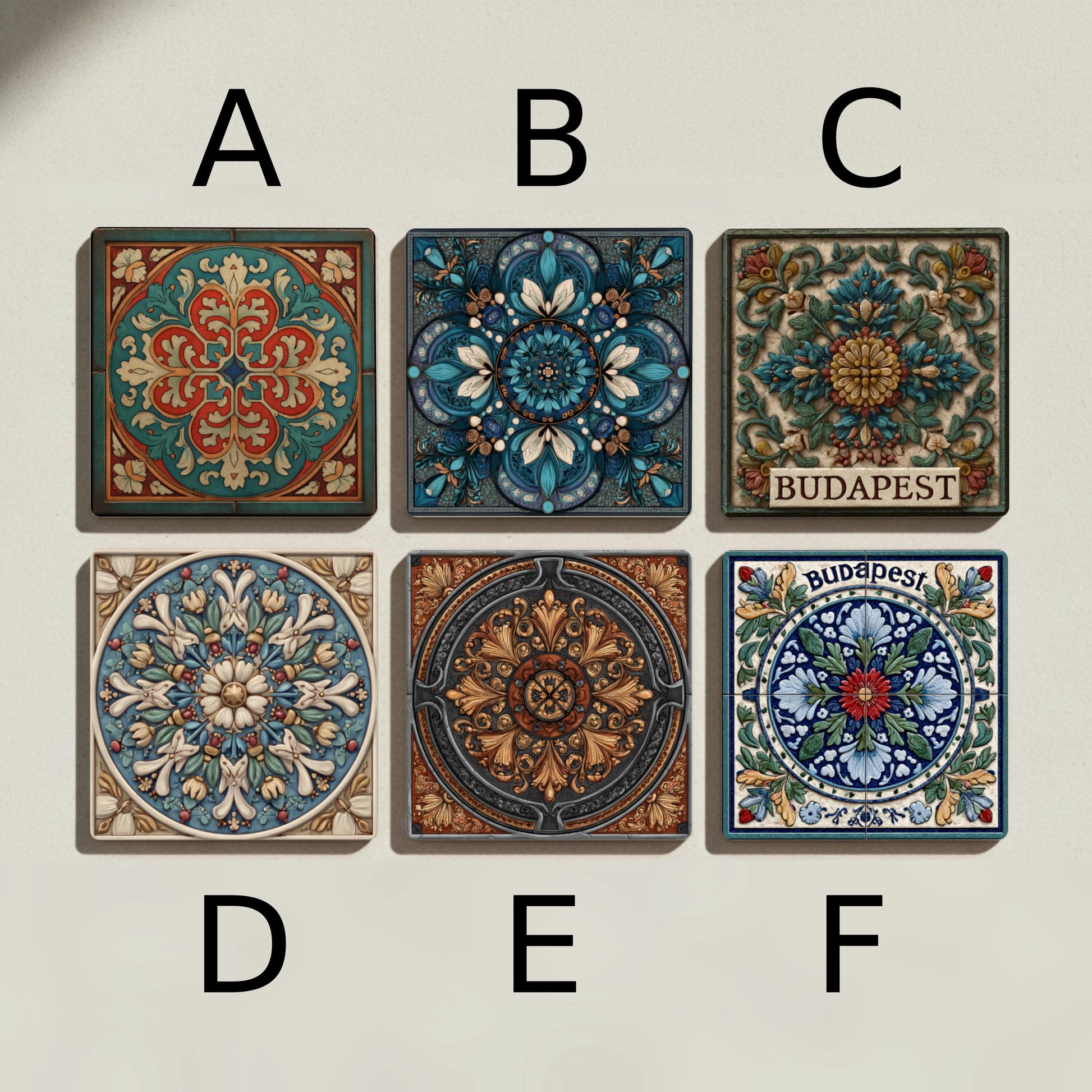 Posavasos Azulejos Art Nouveau de Budapest