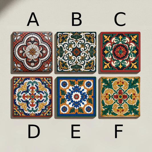 Posavasos Azulejos de estilo neoencáustico victoriano