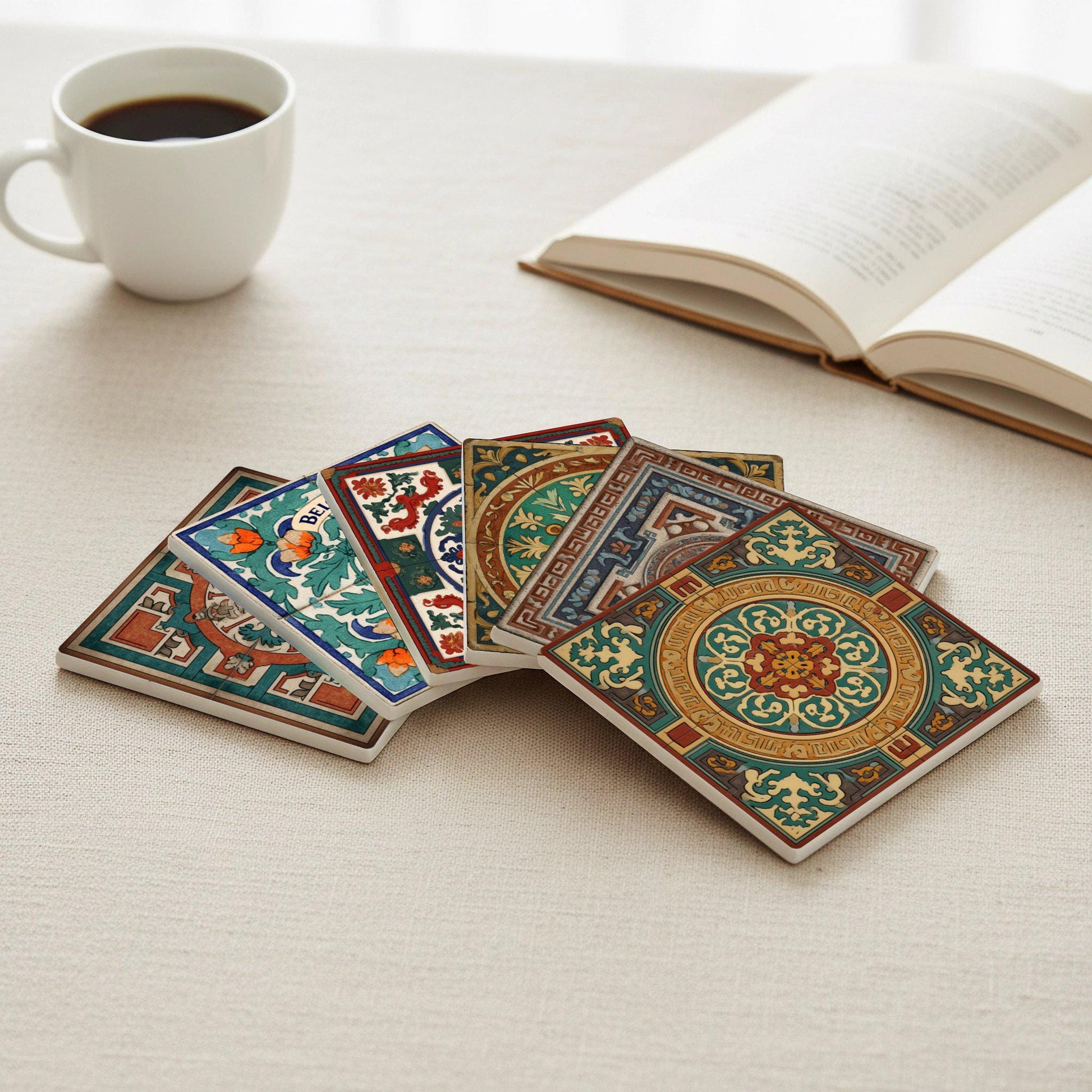 Ceramic Coasters Secesión of Belgrado — Design-Lover's Table Set