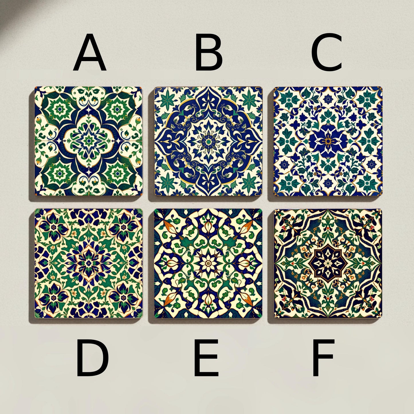 Talavera — Set di Sottobicchieri in Ceramica · Regalo Ispirato al Giardino