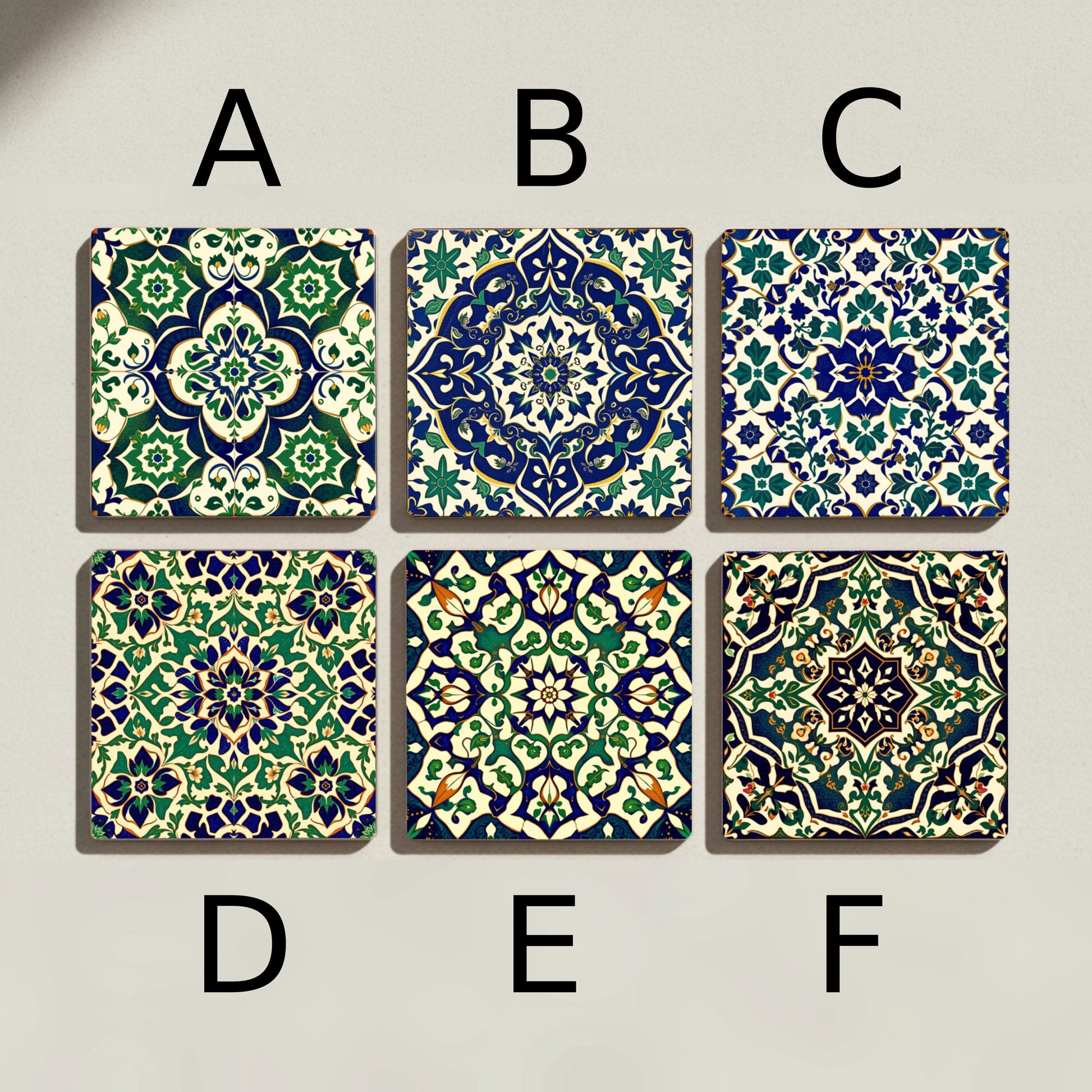 Talavera — Set di Sottobicchieri in Ceramica · Regalo Ispirato al Giardino