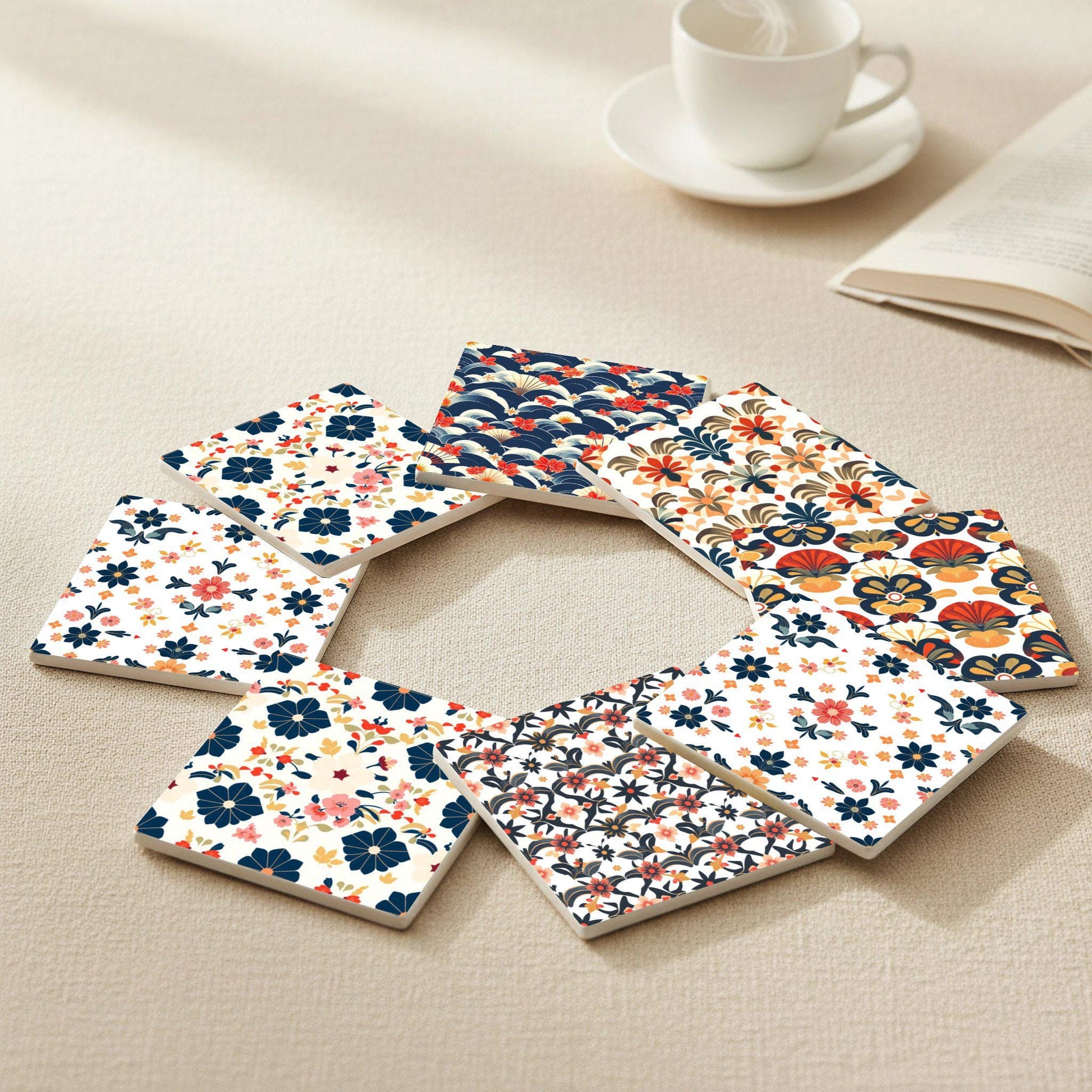 Diseño japonés · Sottobicchieri con Sughero — Set da Tavola per Amanti del Design
