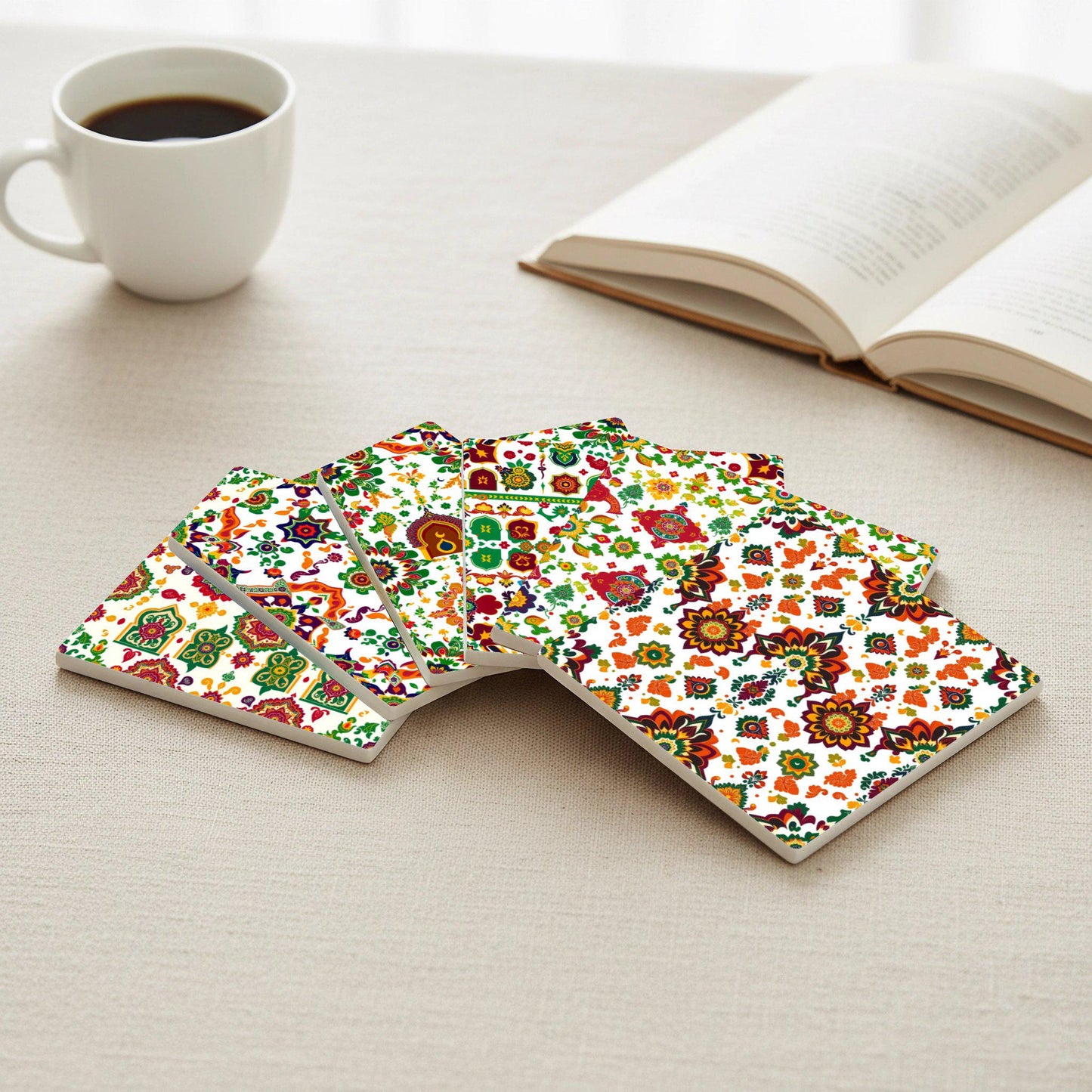 Posavasos Pakistani Truck Art Ceramic Coaster Set