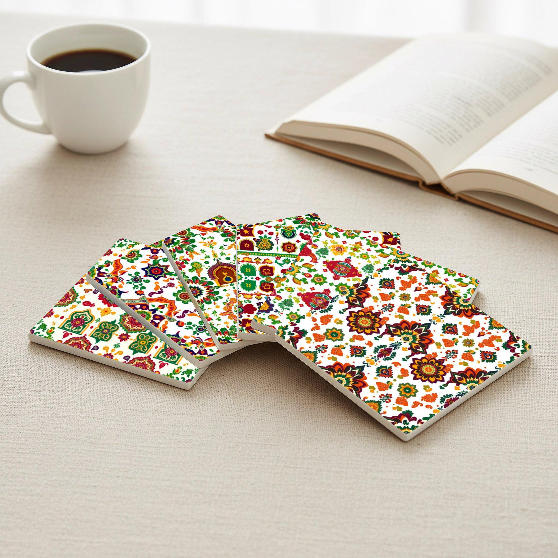 Posavasos Pakistani Truck Art Ceramic Coaster Set