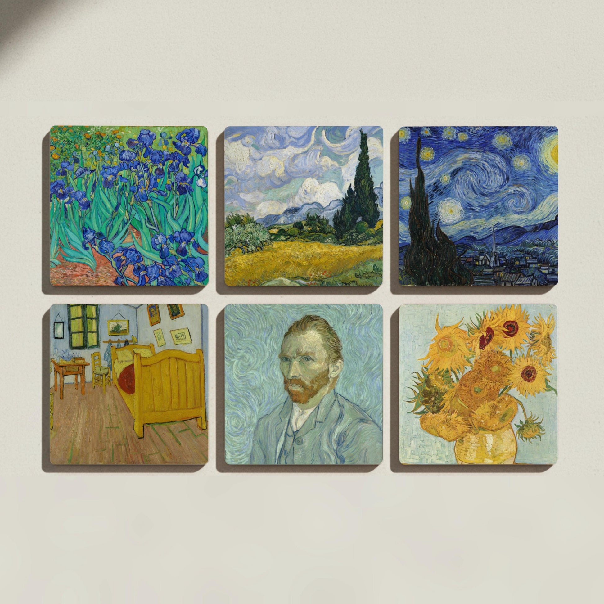Diseño de Van Gogh · Dessous de Verre avec Liège — Art de Musée en Dessous de Verre