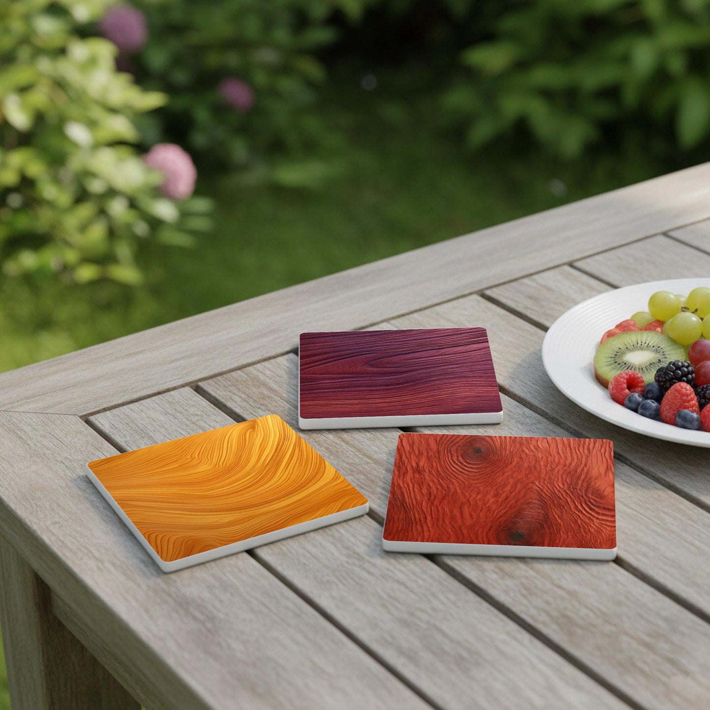 Posavasos Vetas de madera de colores