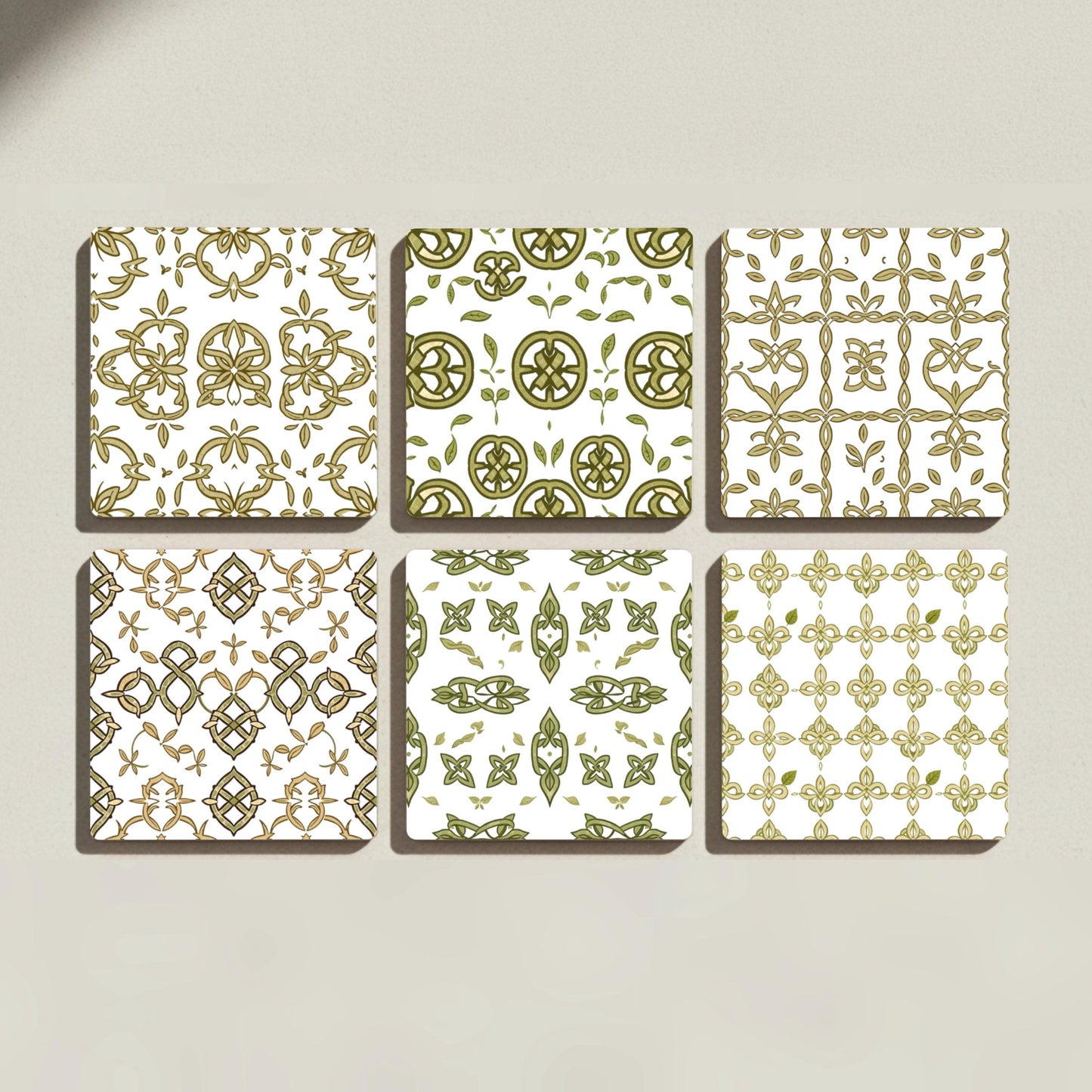 Nodo celta — Set di Sottobicchieri in Ceramica · Geometrico e Déco