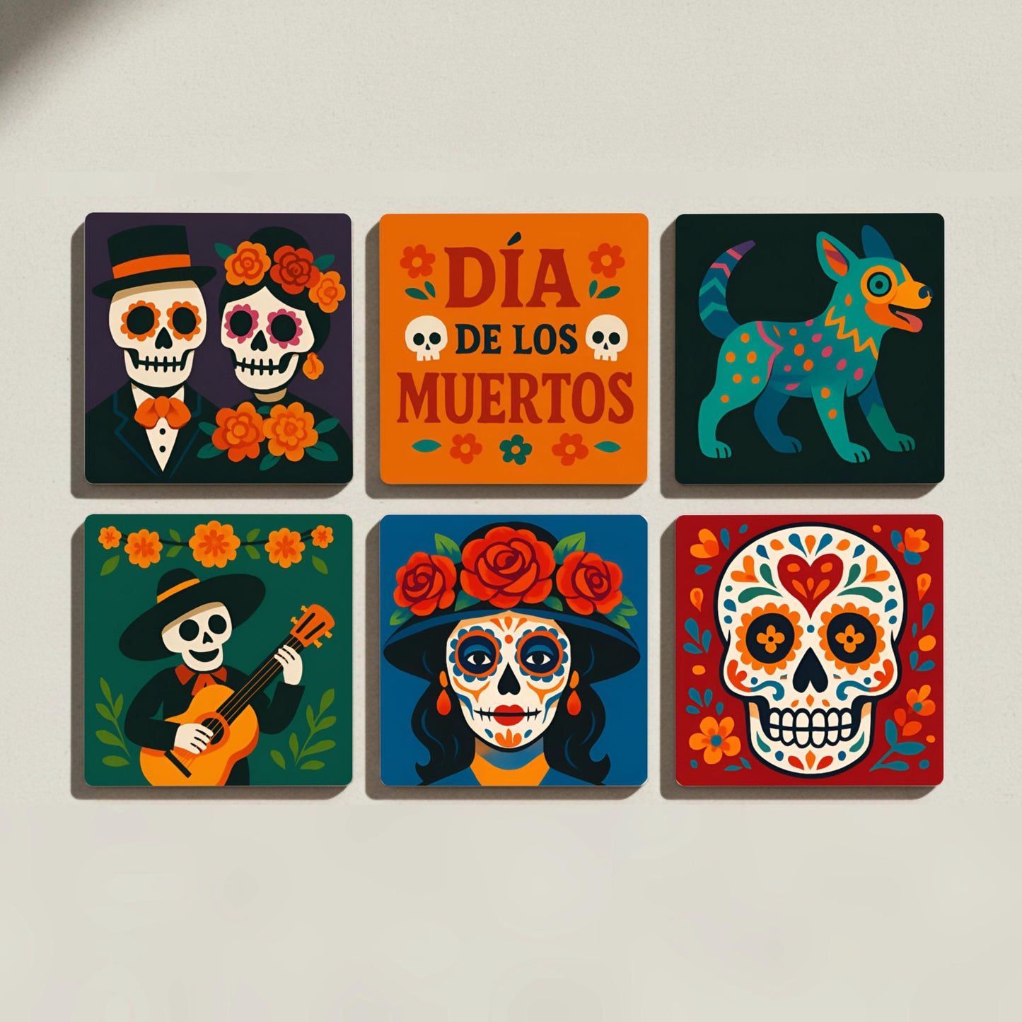 Dessous de Verre L Día de les Muertos — Art de Musée en Dessous de Verre