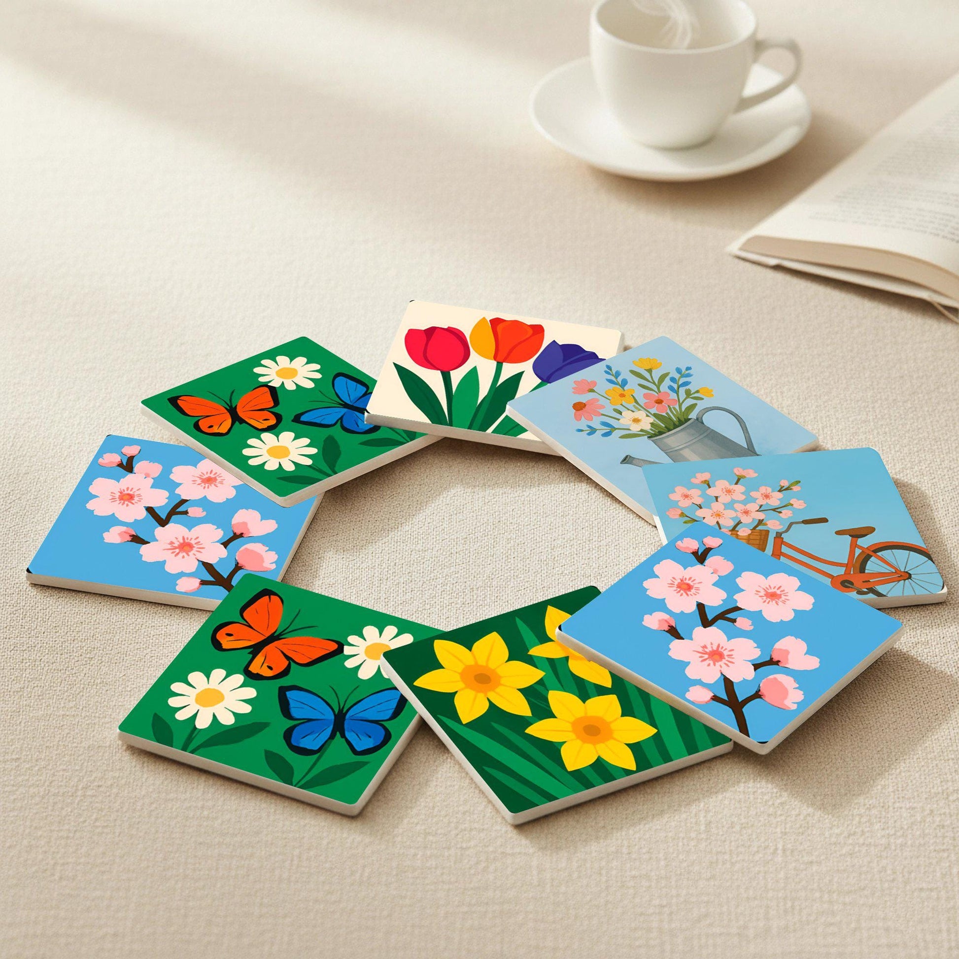 Sottobicchieri Diseño Floreale — Collezione Grandi Pittori