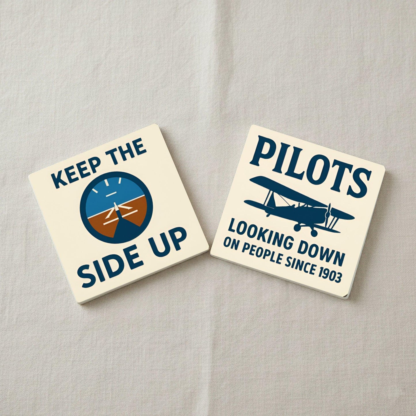 Posavasos Humor aeronáutico, regalo para piloto, decoración de avión
