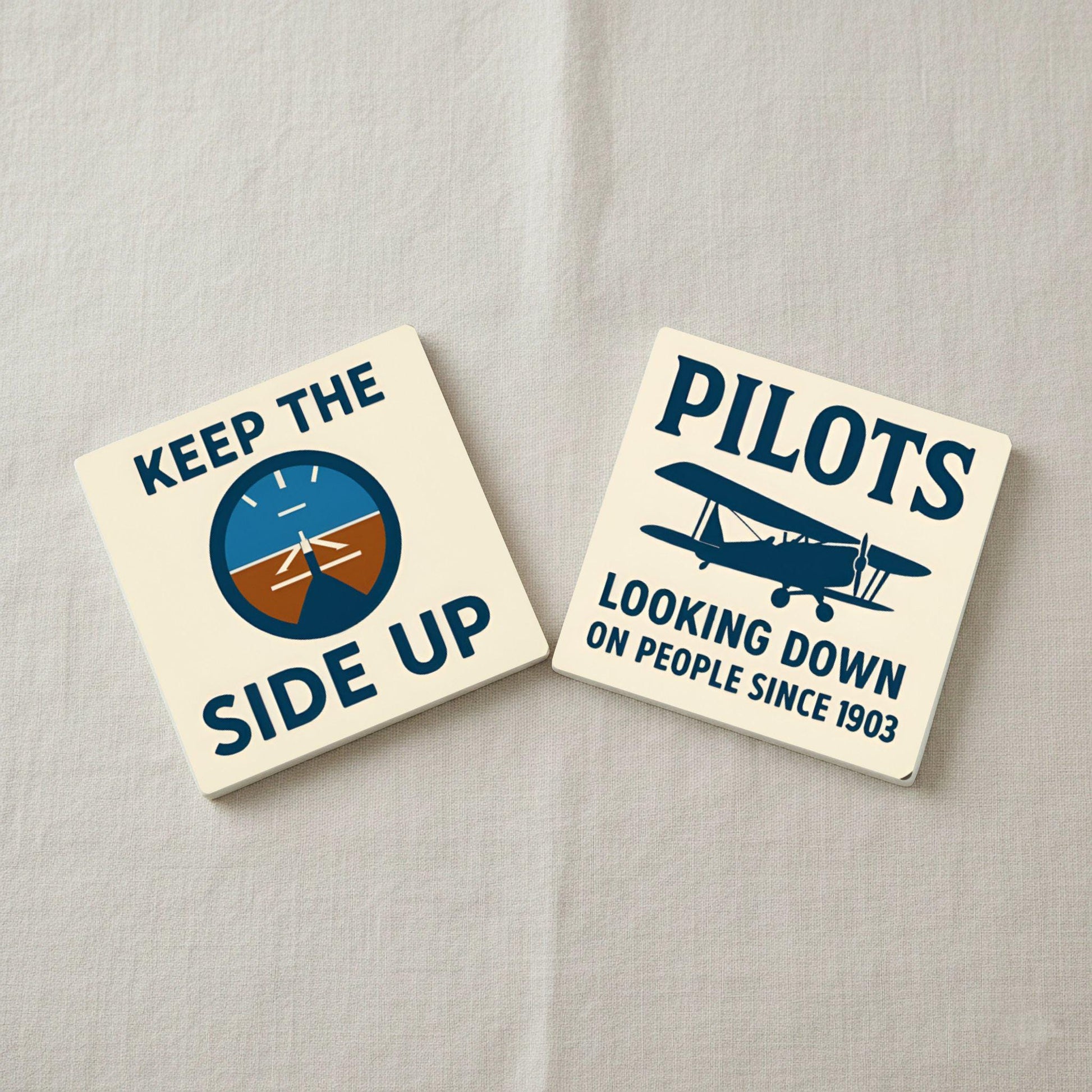Posavasos Humor aeronáutico, regalo para piloto, decoración de avión