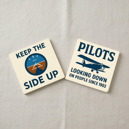 Posavasos Humor aeronáutico, regalo para piloto, decoración de avión