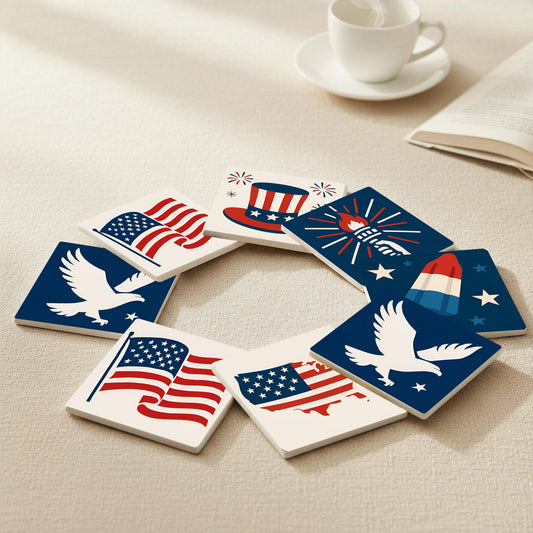 Posavasos Patrióticos / Decoración americana vintage