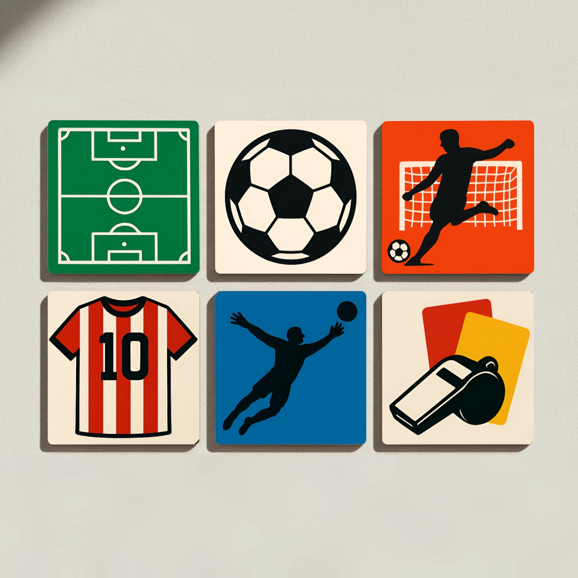 Posavasos Fútbol / Regalo para fanáticos del fútbol, decoración para el día del 