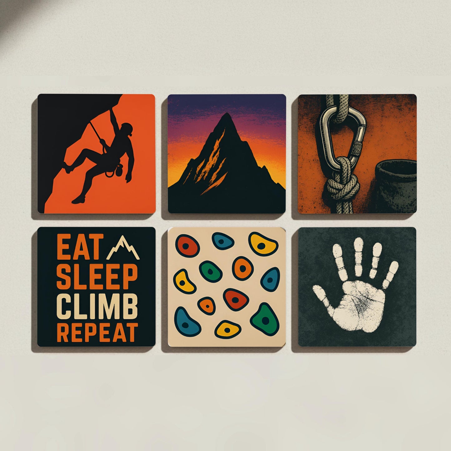 Posavasos Para escalada en roca / Decoración de aventuras en la montaña