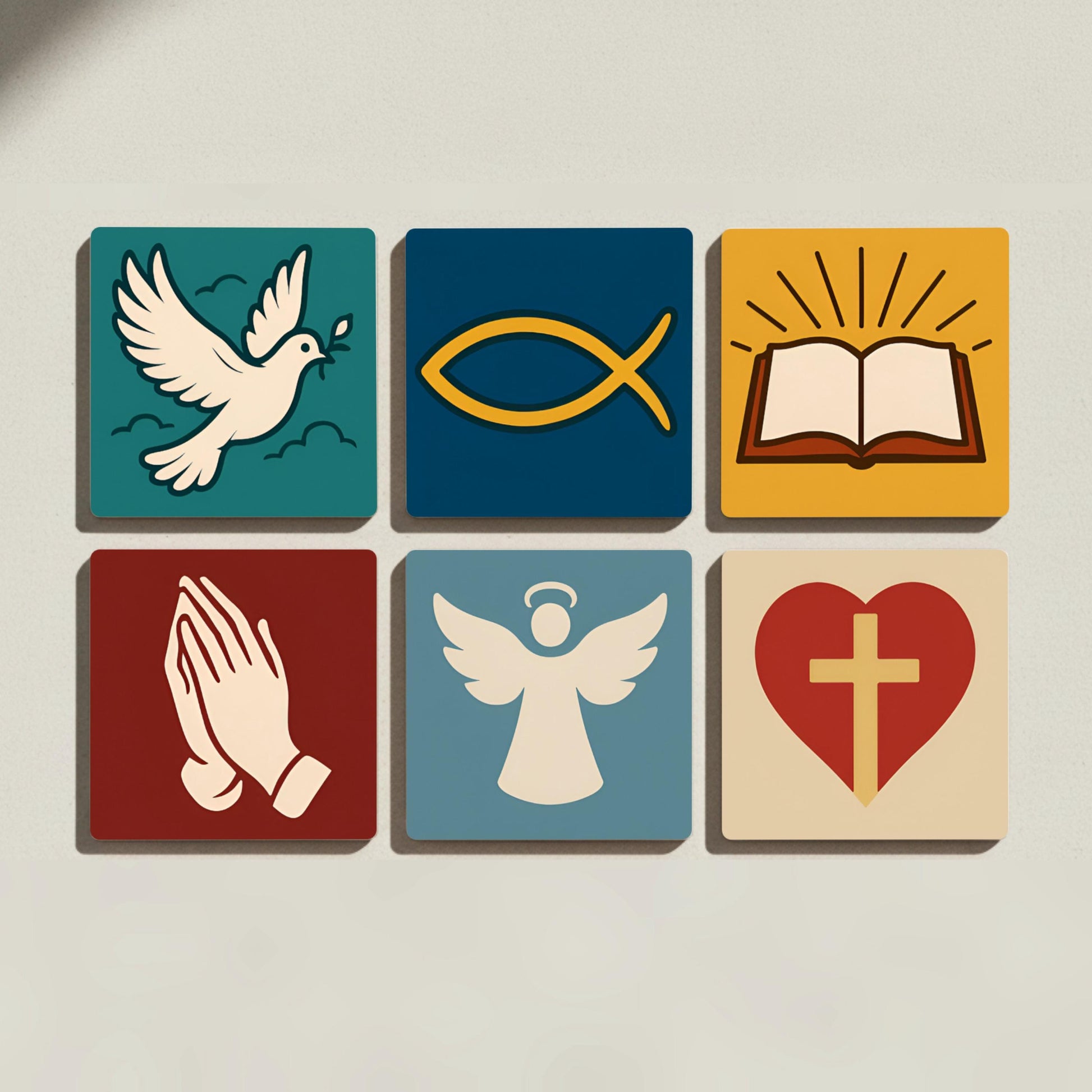 Keramik-Untersetzer Ícono cristiano / Decoración de mesa con fe — Geschenk für Tierfreunde