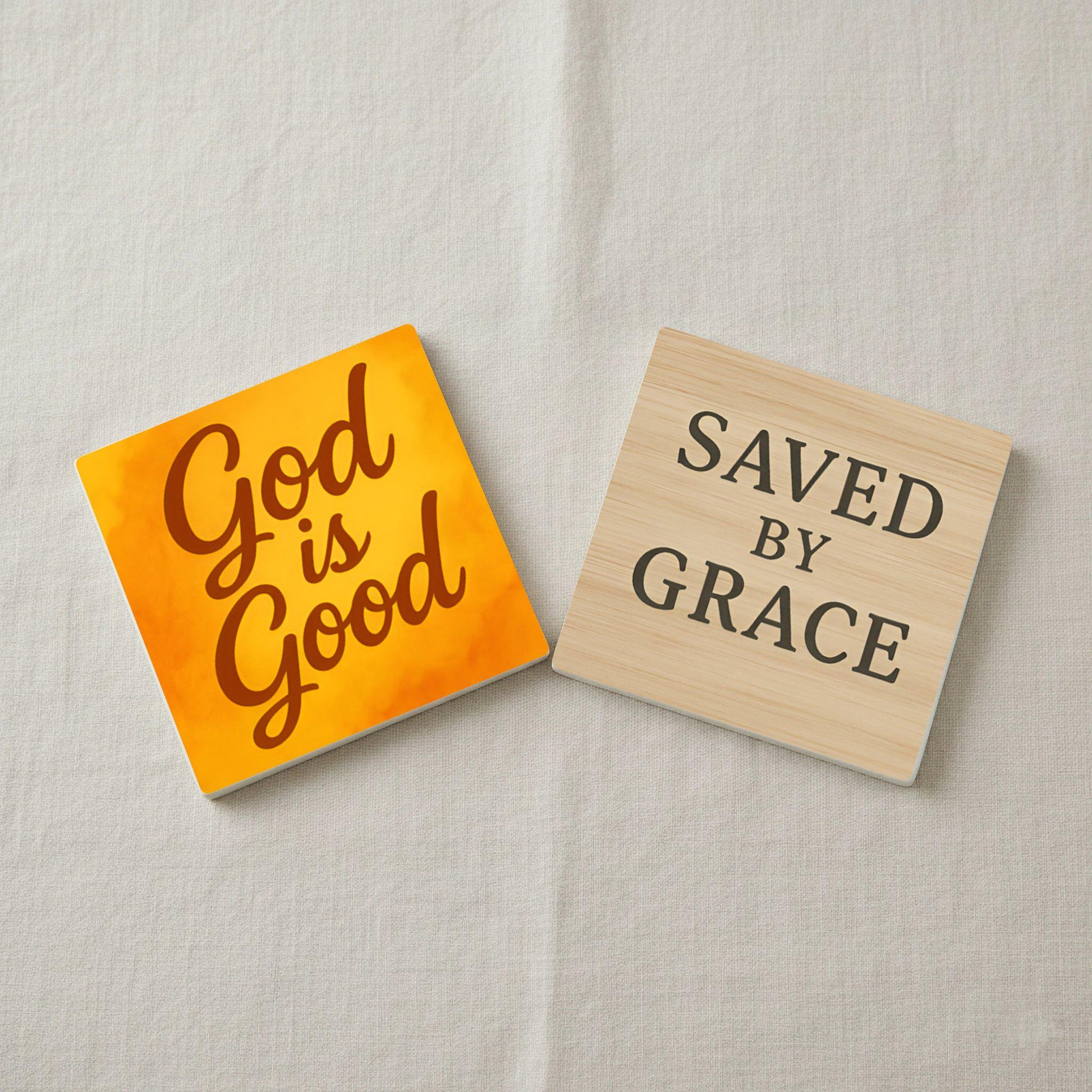 Cristiana / Decoración del hogar con cita de fe · Dessous de Verre avec Liège — Dessous de Verre à Motifs Modernes