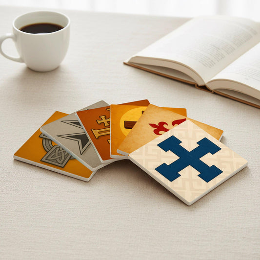 Posavasos Forma de cruz cristiana / Decoración religiosa histórica