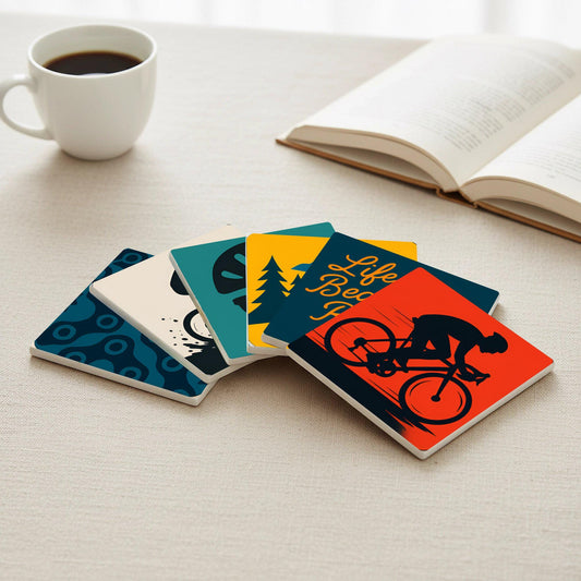Posavasos Temática de ciclismo / Posavasos de azulejos inspirados en bicicletas 