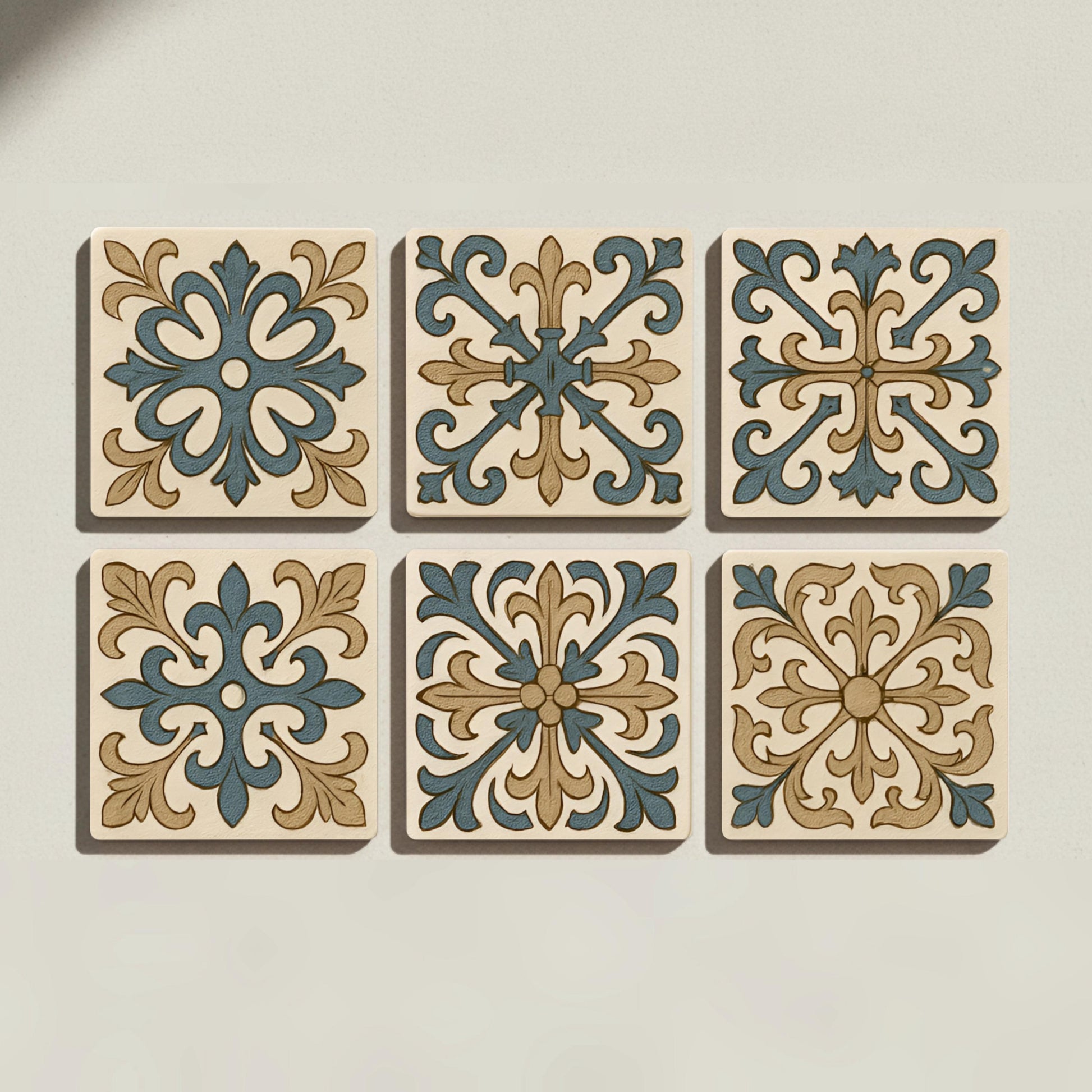 Posavasos Mediterránea / Posavasos ornamentales para decoración de mesas, mesas 