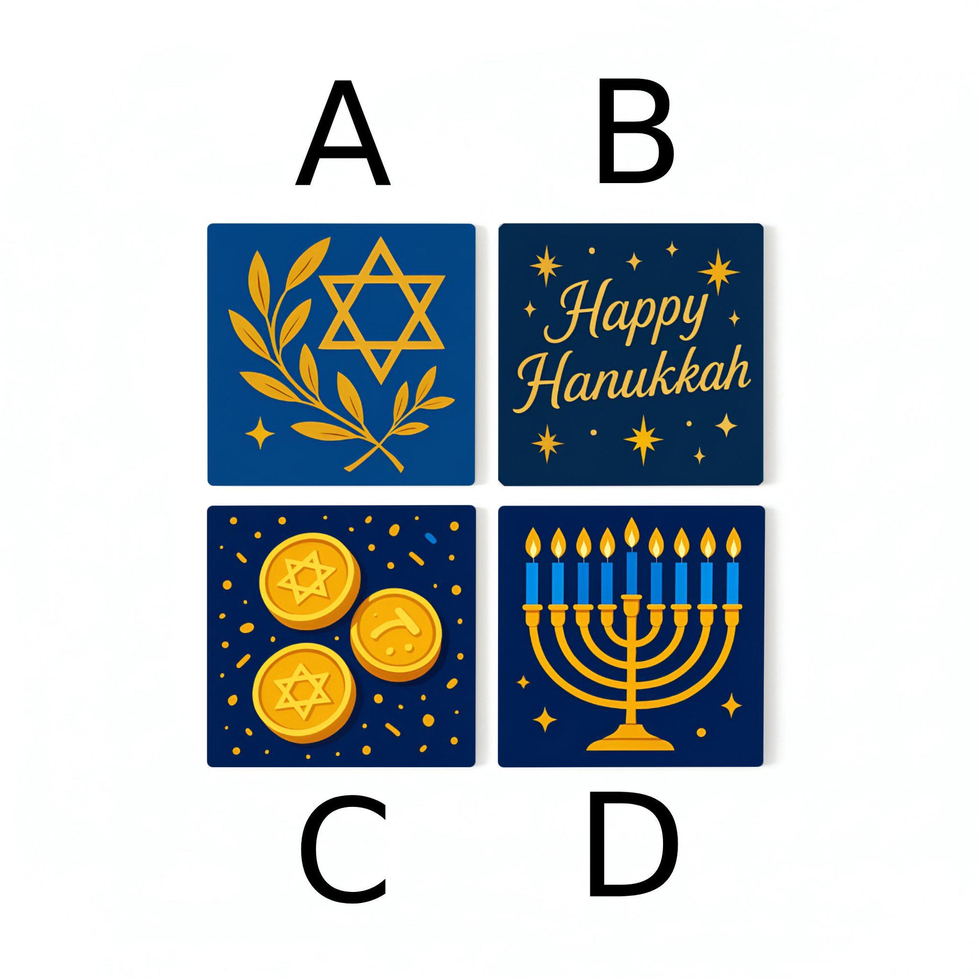 Dessous de Verre Pour Hanukkah — Dessous de Verre à Motifs Modernes