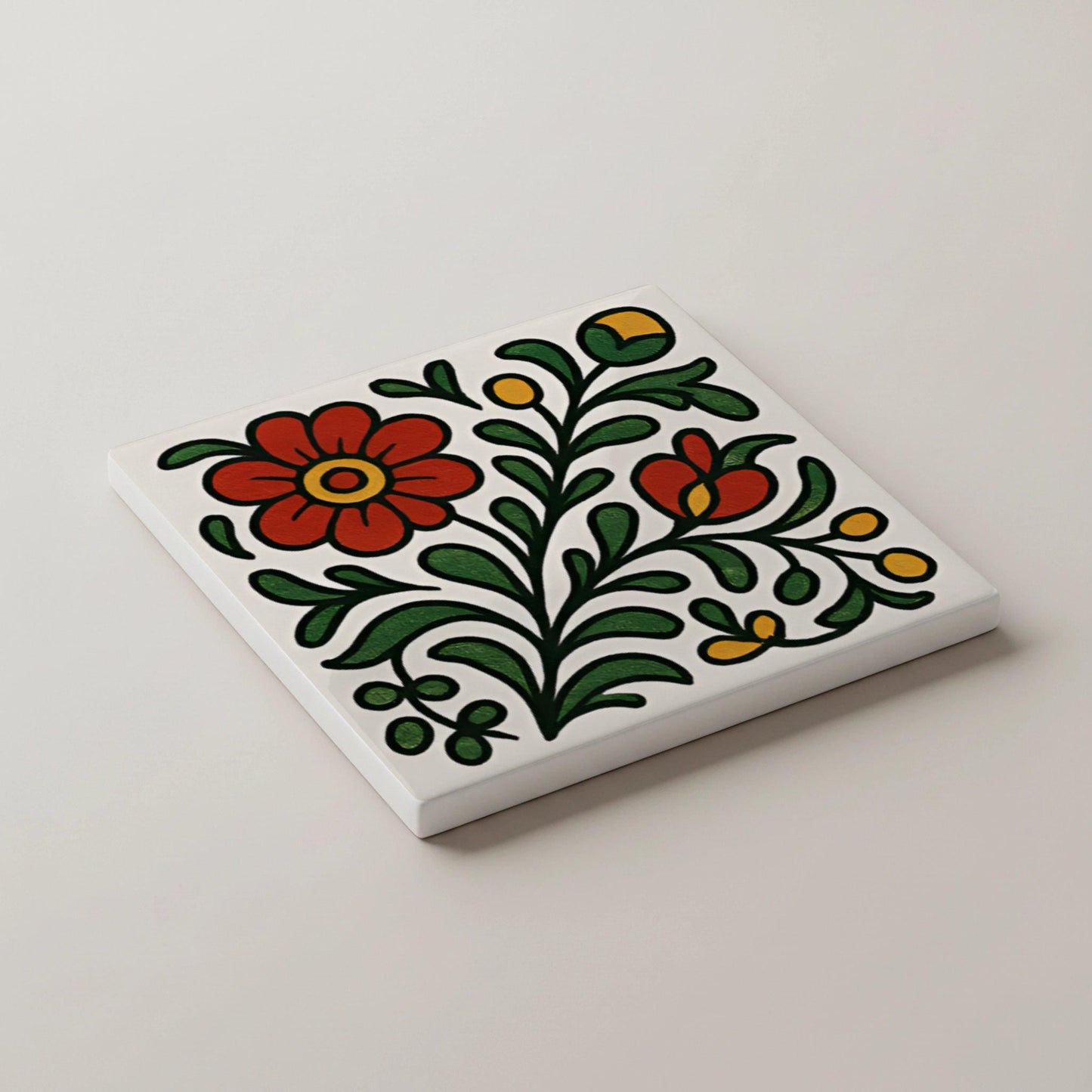Art Folk · Coaster Set with Cork — Fine-Art Drinkware Décor