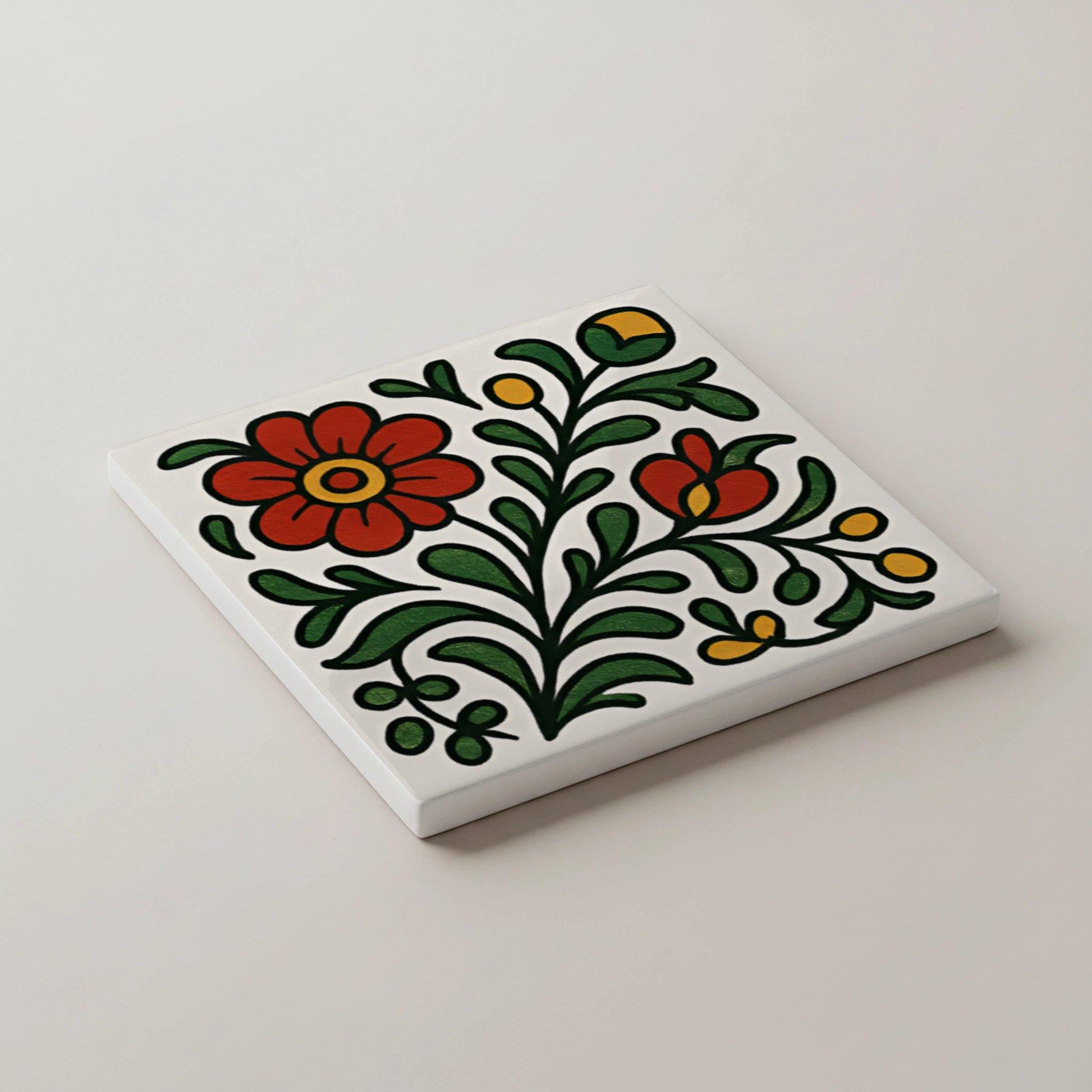 Art Folk · Coaster Set with Cork — Fine-Art Drinkware Décor