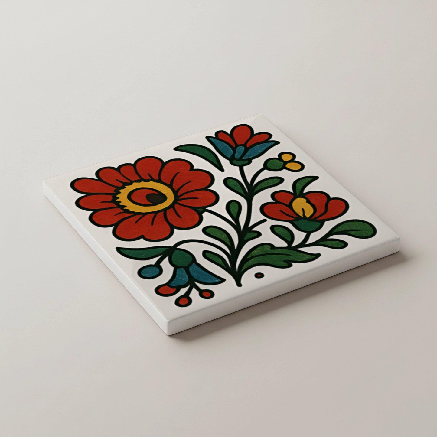 Art Folk · Coaster Set with Cork — Fine-Art Drinkware Décor