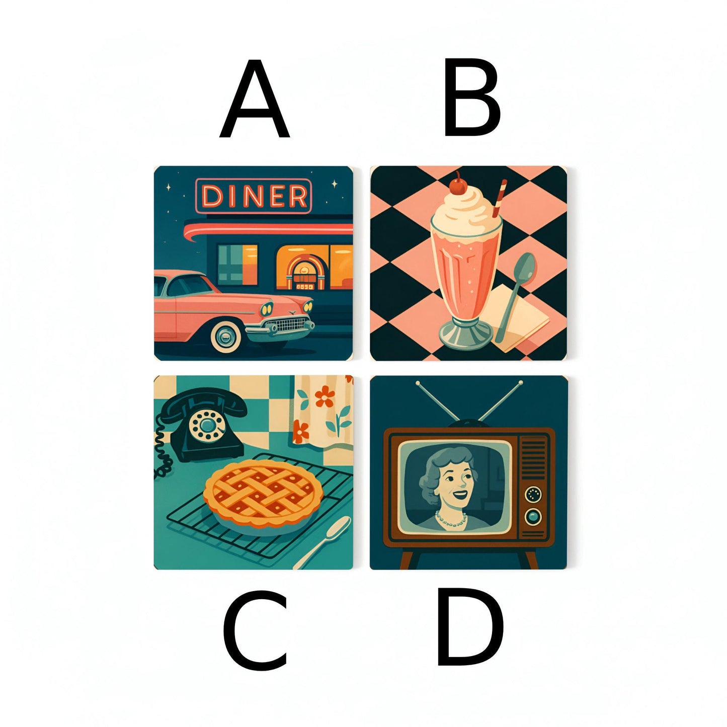 Posavasos Estilo retro diner
